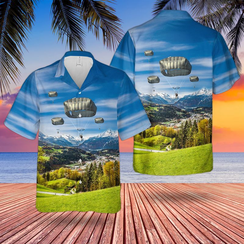 Us Army T-11 Parachute Of 173Rd Infantry Brigade Combat Team Trendy Hawaiian Shirt