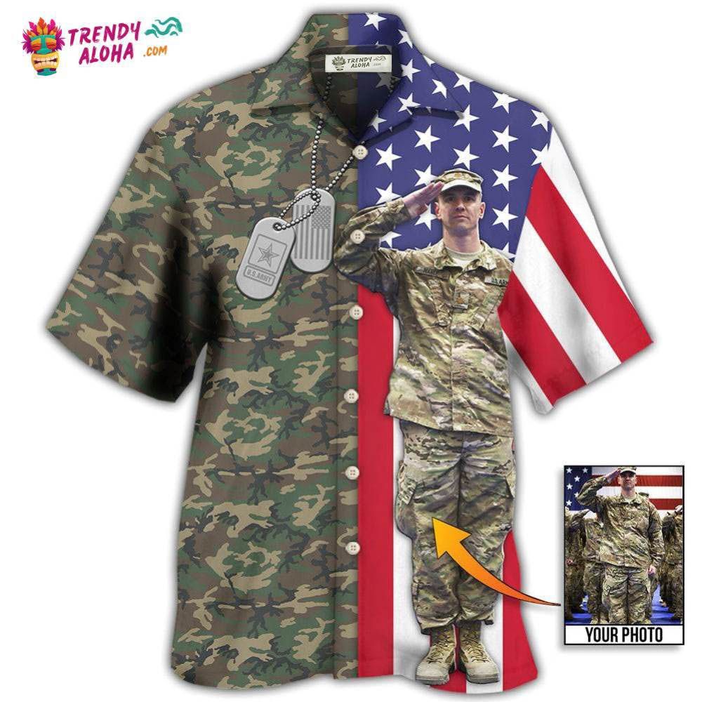 Us Army Tropical Us Flag Custom Photo Hawaiian Shirt – Trendy Aloha Us Army Tropical Us Flag Custom Photo Hawaiian Shirt – Trendy Aloha