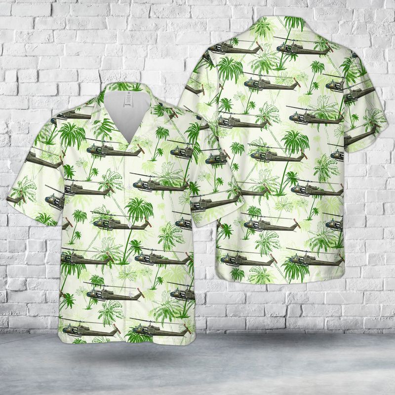 Us Army Uh-1C Huey Gunner 282Nd Assault Helicopter Company Trendy Hawaiian Shirt