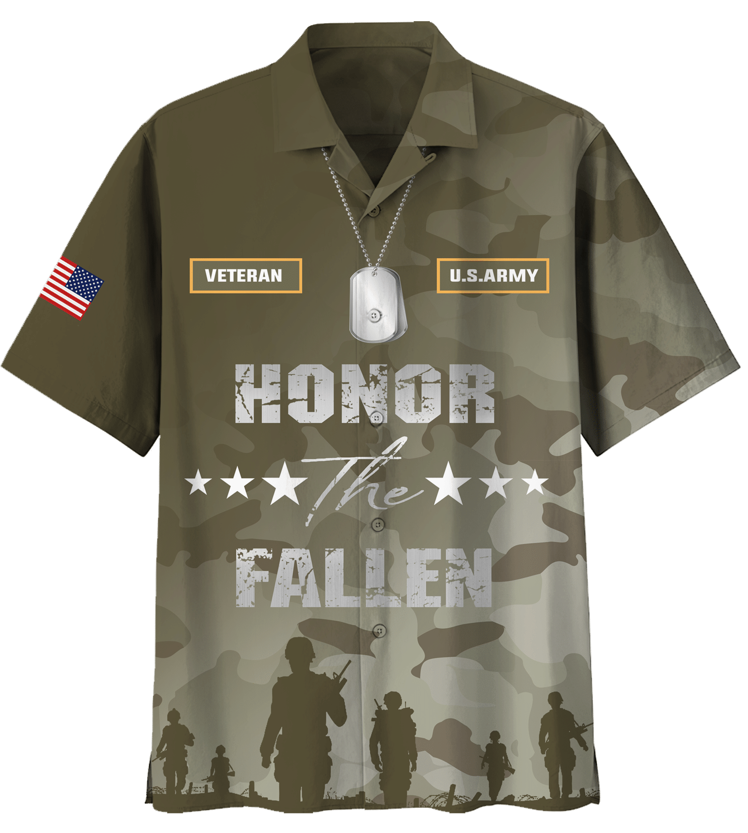 Us Army Veteran, Honor The Fallen Hawaiian Shirt Us Army Veteran, Honor The Fallen Hawaiian Shirt