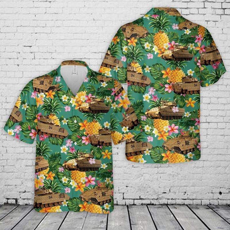 Us Army Veteran Pineapple Tropical Hawaiian Shirt