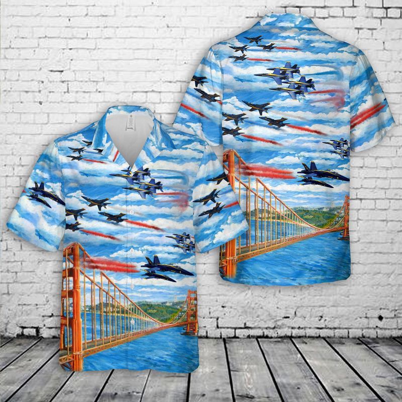 Us Navy Blue Angels 4Th Of July Trendy Hawaiian Shirt, Patriotic Trendy Hawaiian Shirt For Men