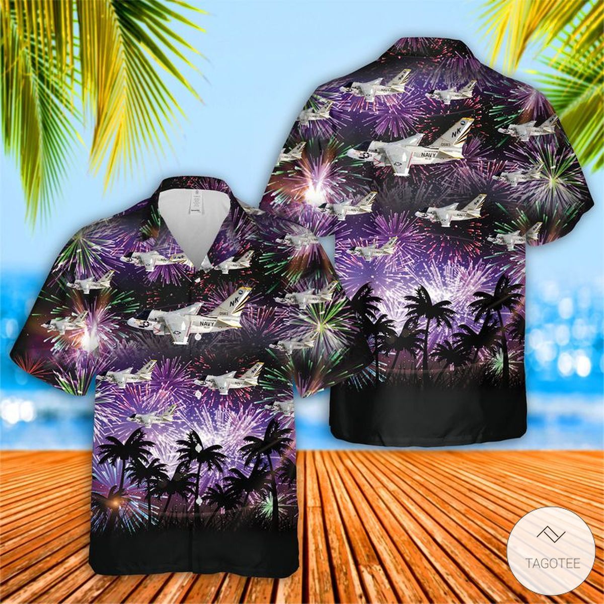 Us Navy Lockheed Viking Of Vs-37 4tOf July Hawaiian Shirt