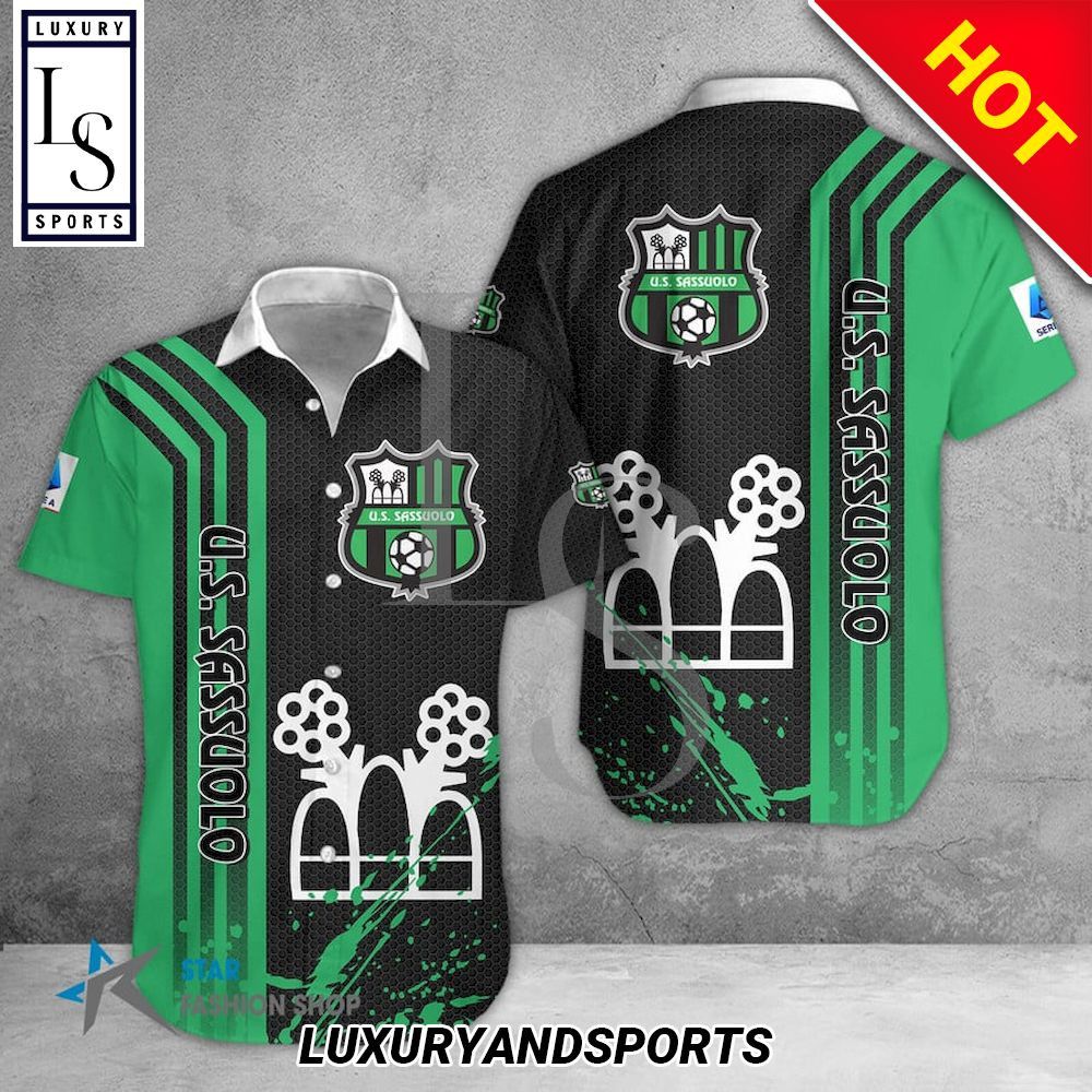 Us Sassuolo Calcio Black Green Hawaiian Shirt