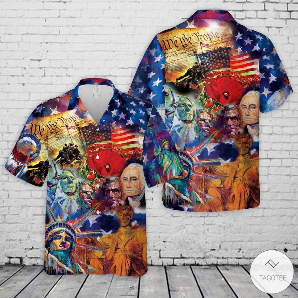 USA 4th July Hawaiian Tropical Style Shirt Exclusive Elegance Design