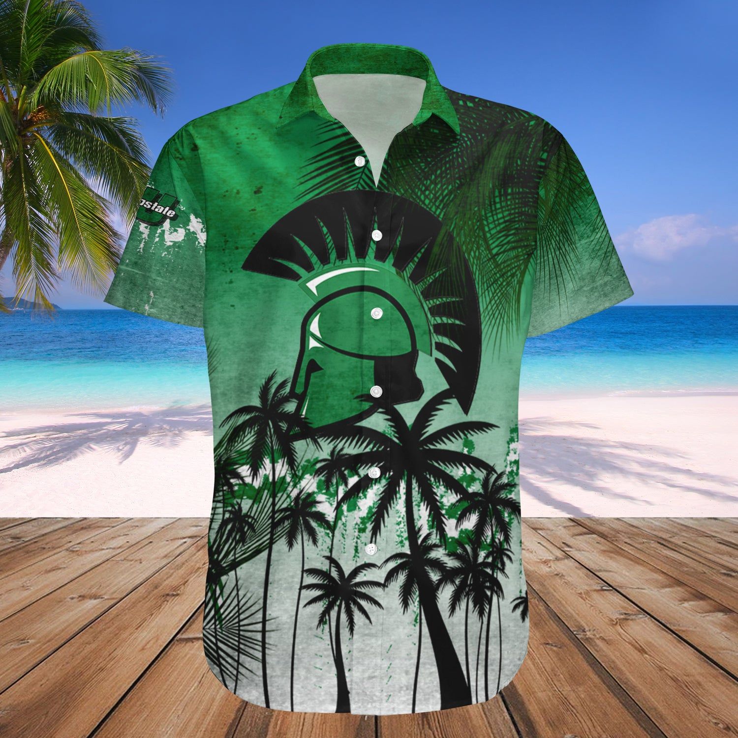Usc Upstate Spartans Hawaii Shirt Coconut Tree Tropical Grunge – NCAA