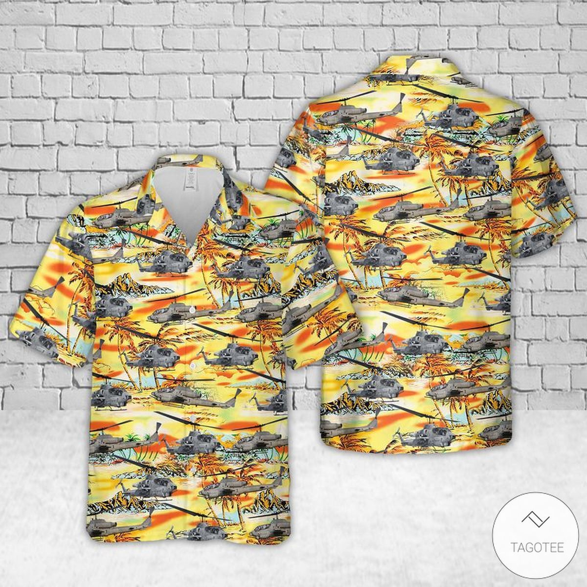 USMC Super Cobra Themed Hawaiian Shirt Vibrant Unisex Style