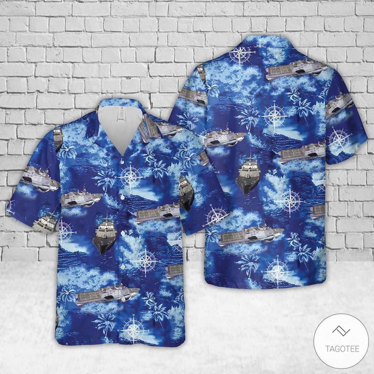 USS Freedom Themed Hawaiian Shirt Universal Tropical Style