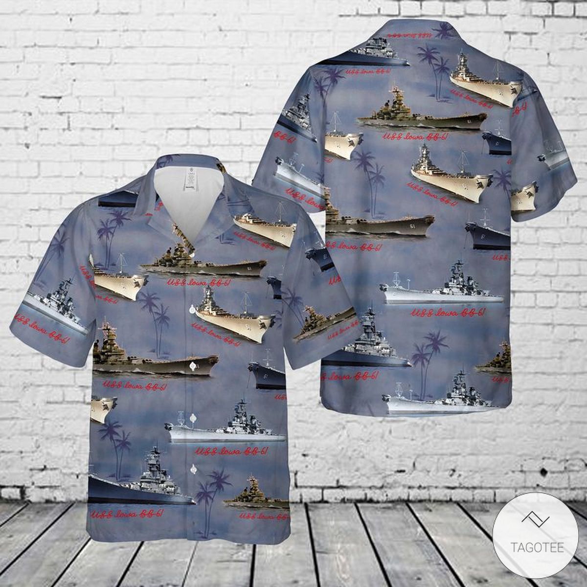 USS Iowa Inspired Hawaiian Shirt Tropical Style Everyone