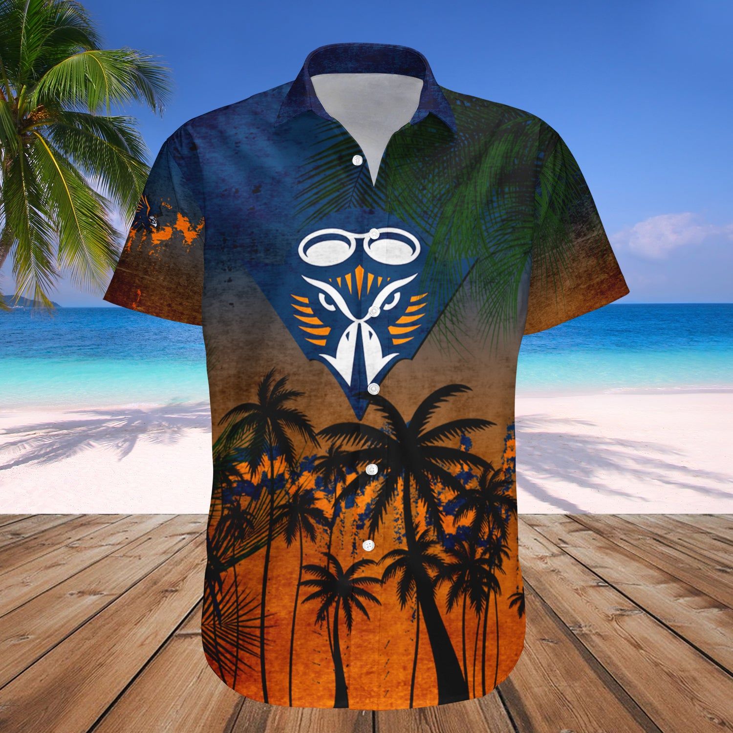 Ut Martin Skyhawks Hawaii Shirt Coconut Tree Tropical Grunge – NCAA