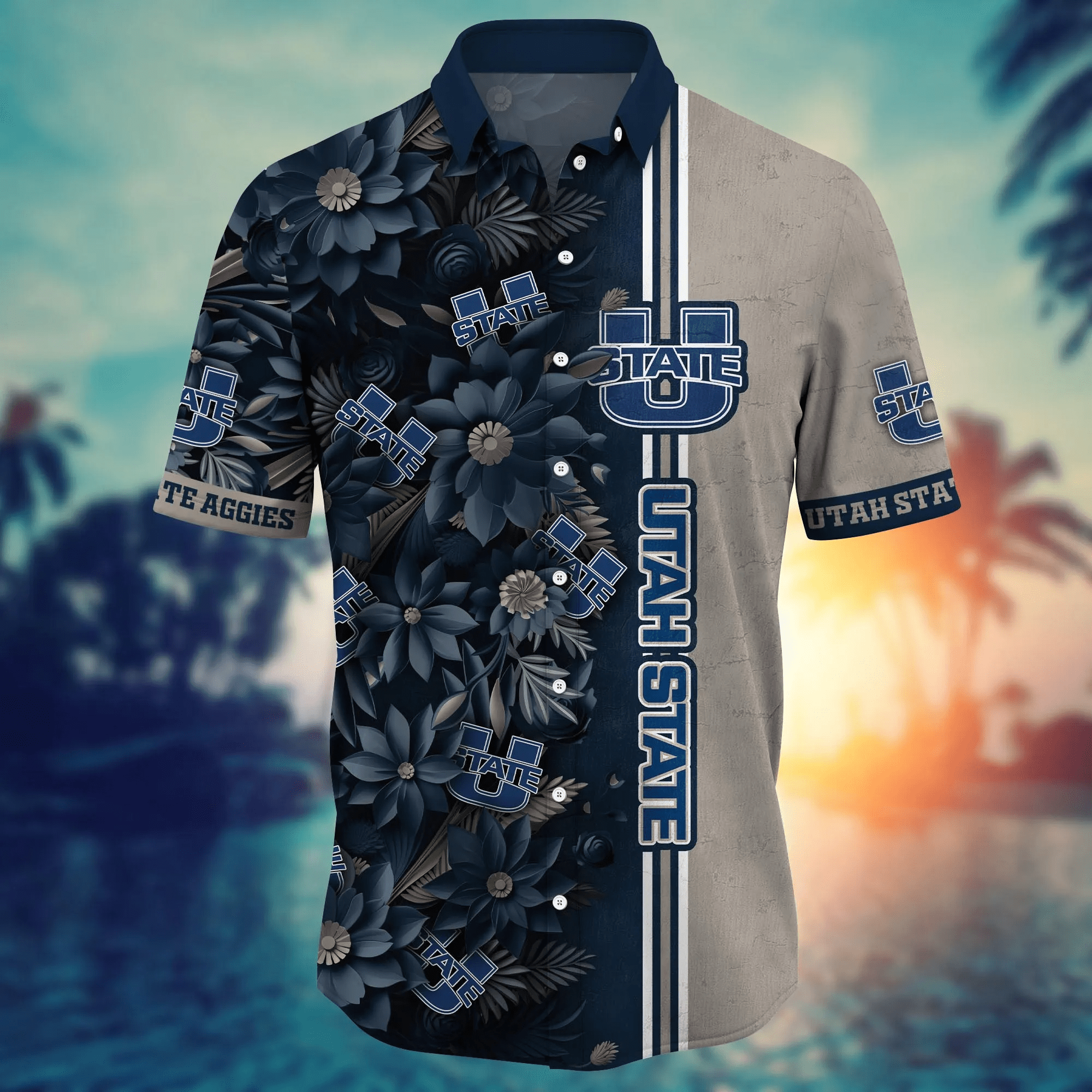 Utah State Aggies NCAA Hawaiian Shirt Custom Coconut Water Aloha Shirt