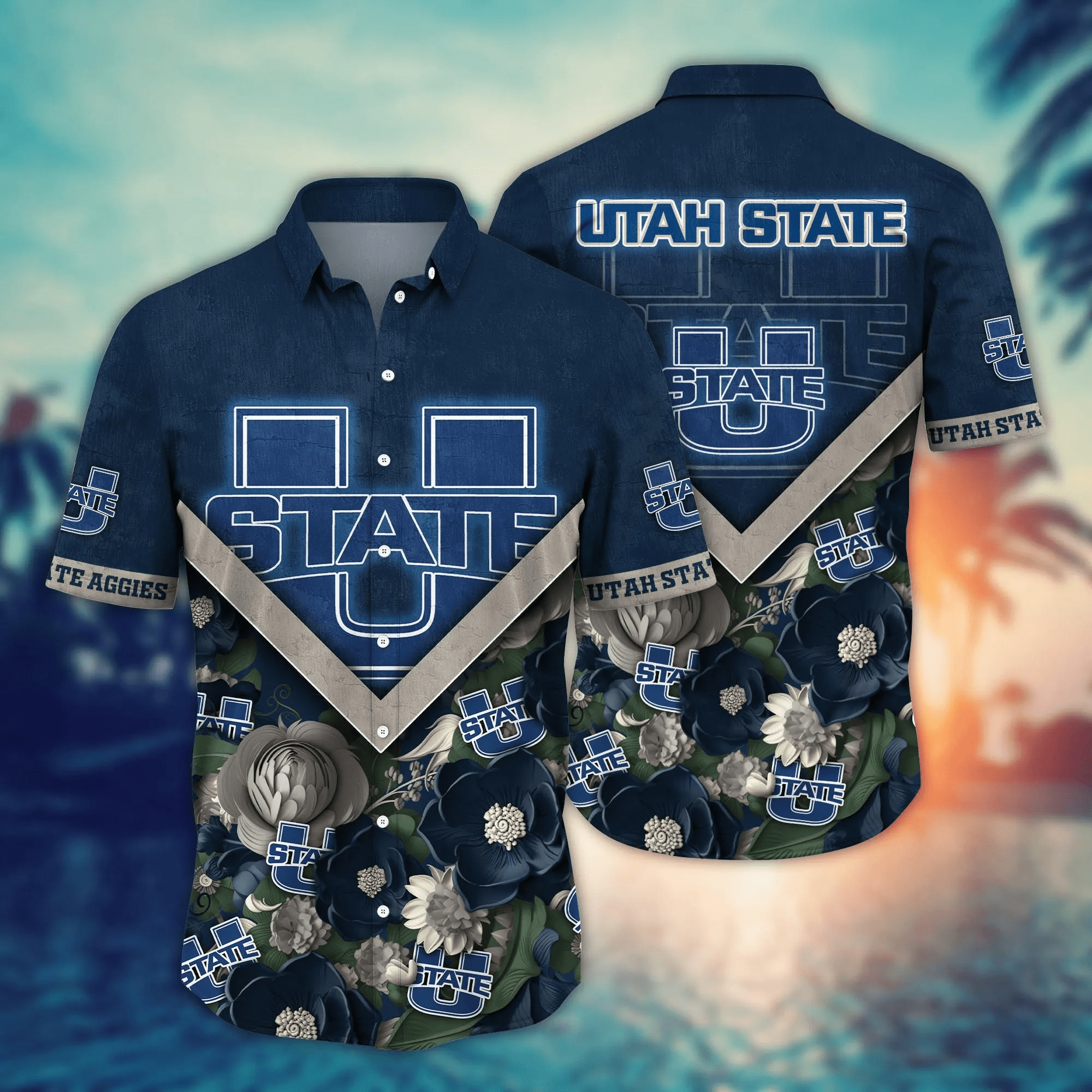 Utah State Aggies NCAA Hawaiian Shirt Custom Popsicles Aloha Shirt Utah State Aggies NCAA Hawaiian Shirt Custom Popsicles Aloha Shirt