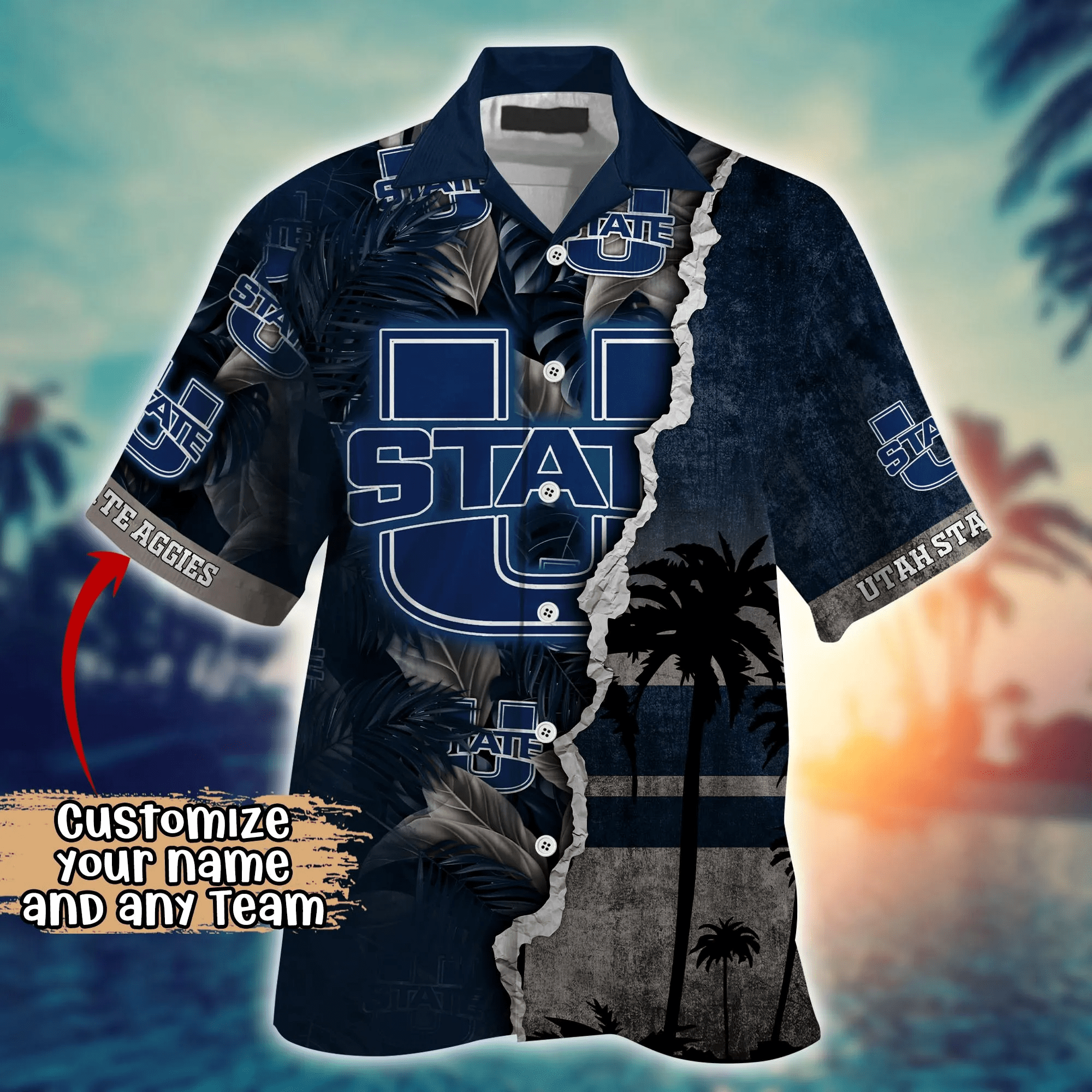 Utah State Aggies NCAA Hawaiian Shirt Custom Watermelons Aloha Shirt
