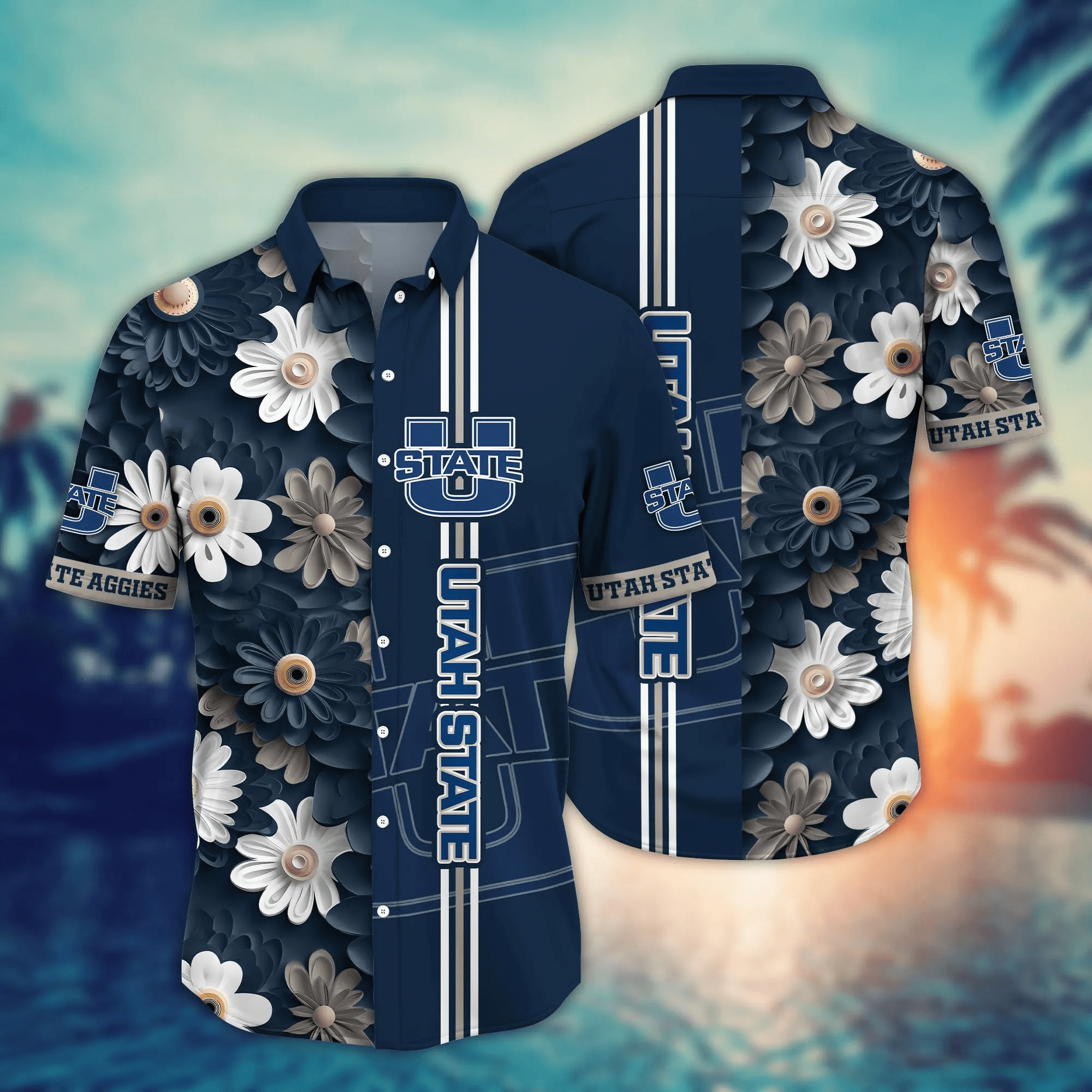 Utah State Aggies NCAA Hawaiian Shirt Parasolstime Aloha Shirt