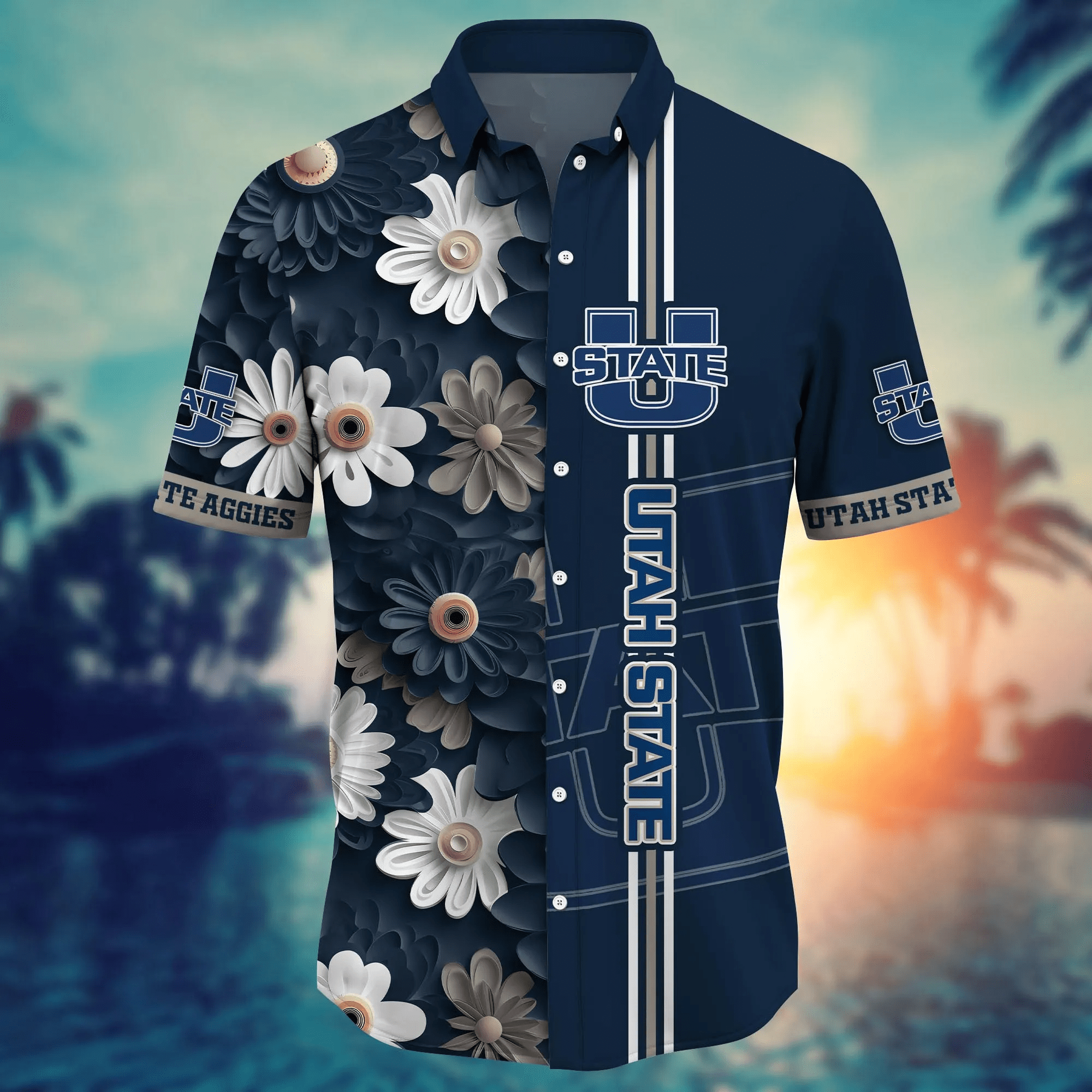 Utah State Aggies NCAA Hawaiian Shirt Parasolstime Aloha Shirt
