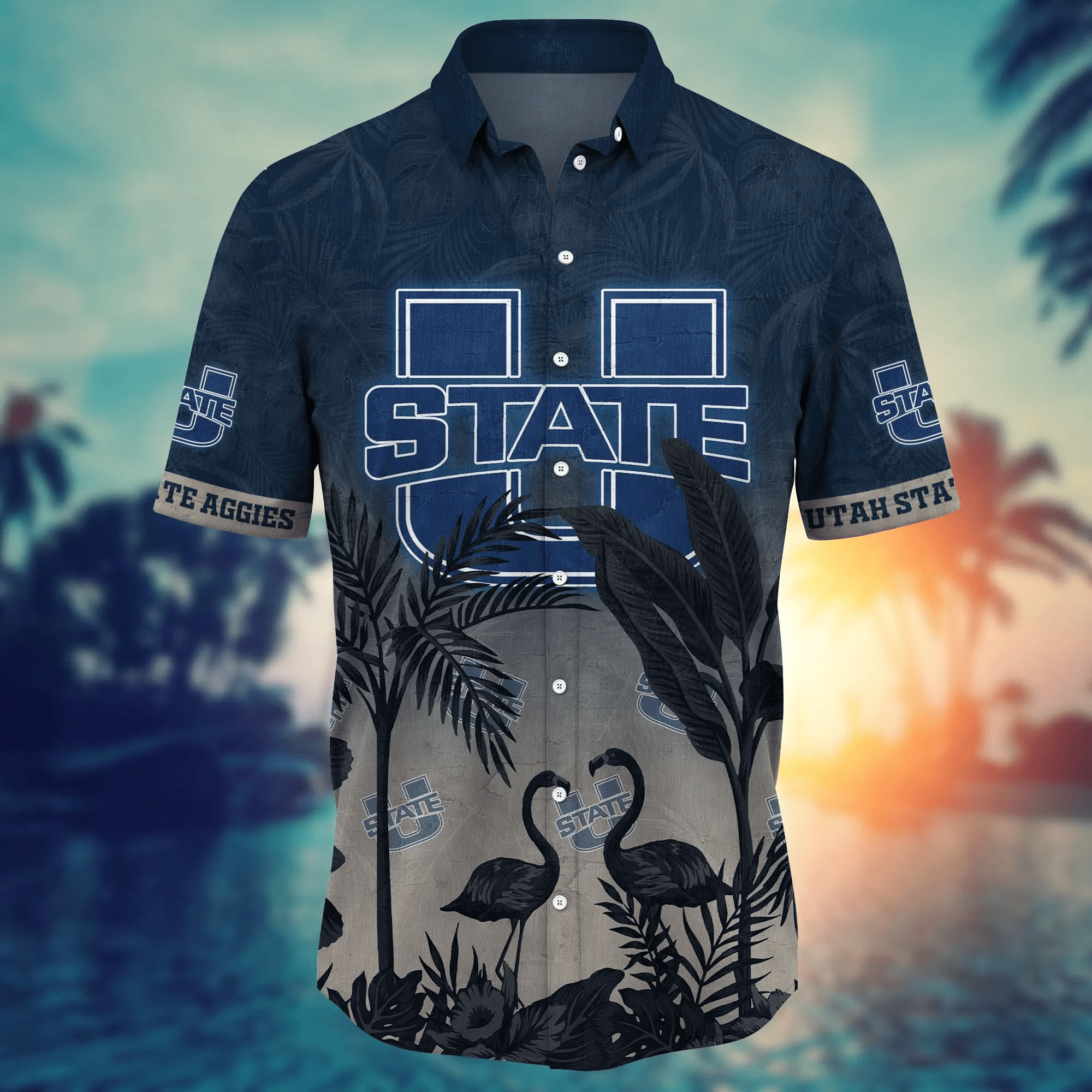 Utah State Aggies NCAA Hawaiian Shirt Pool Daystime Aloha Shirt