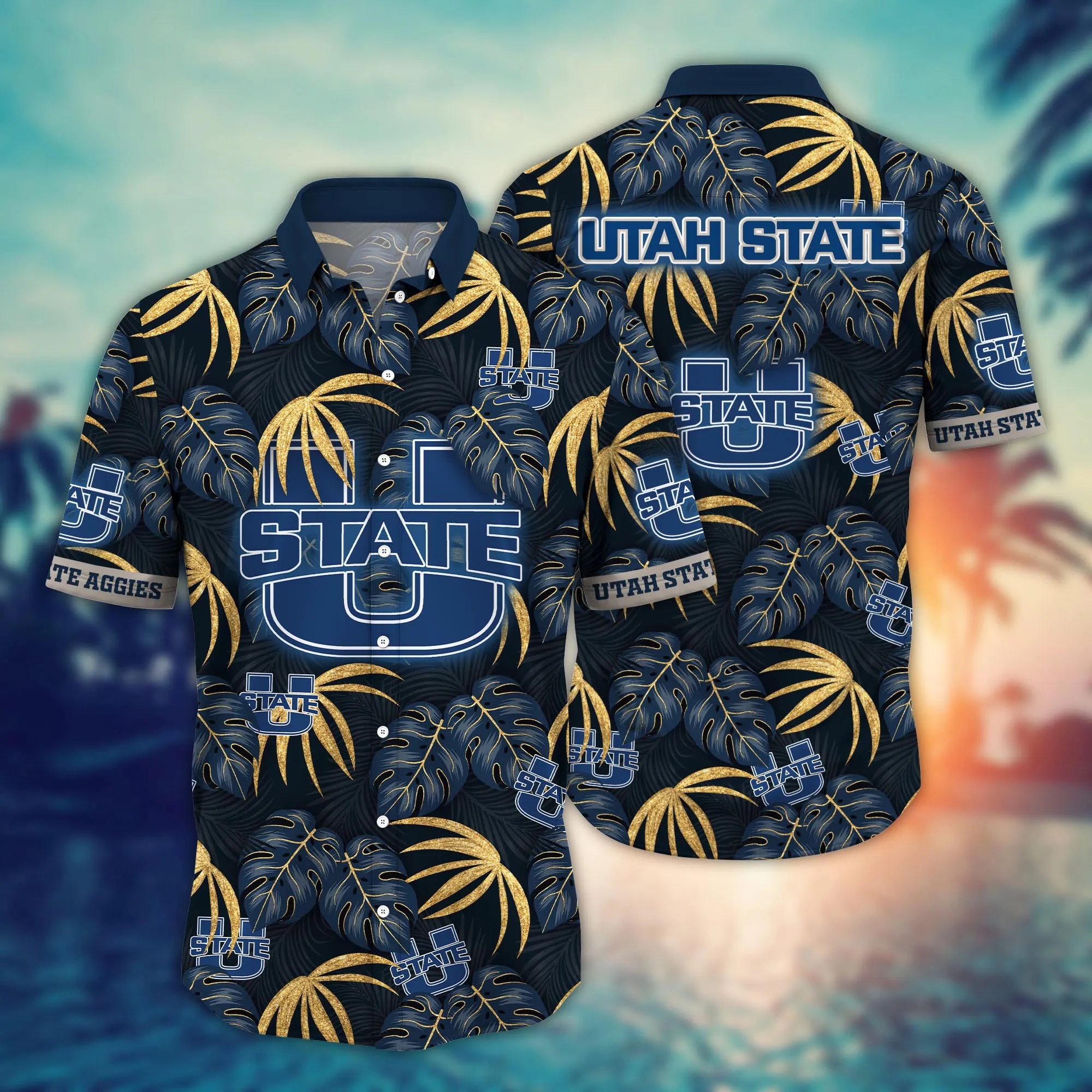 Utah State Aggies NCAA Hawaiian Shirt Respite Aloha Shirt Utah State Aggies NCAA Hawaiian Shirt Respite Aloha Shirt