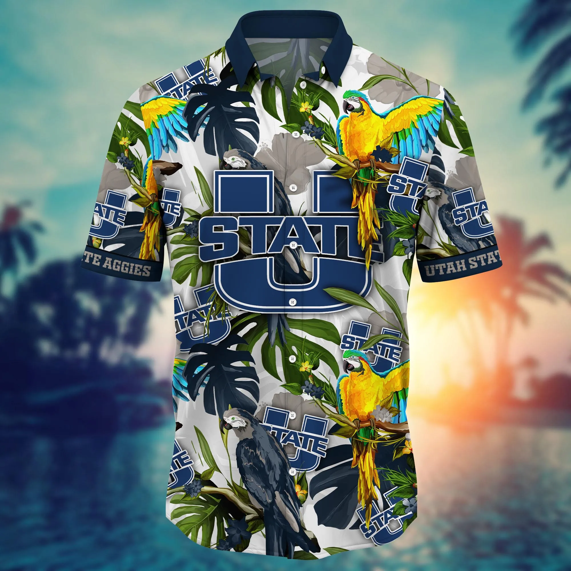 Utah State Aggies NCAA Hawaiian Shirt Sprinklerstime Aloha Shirt