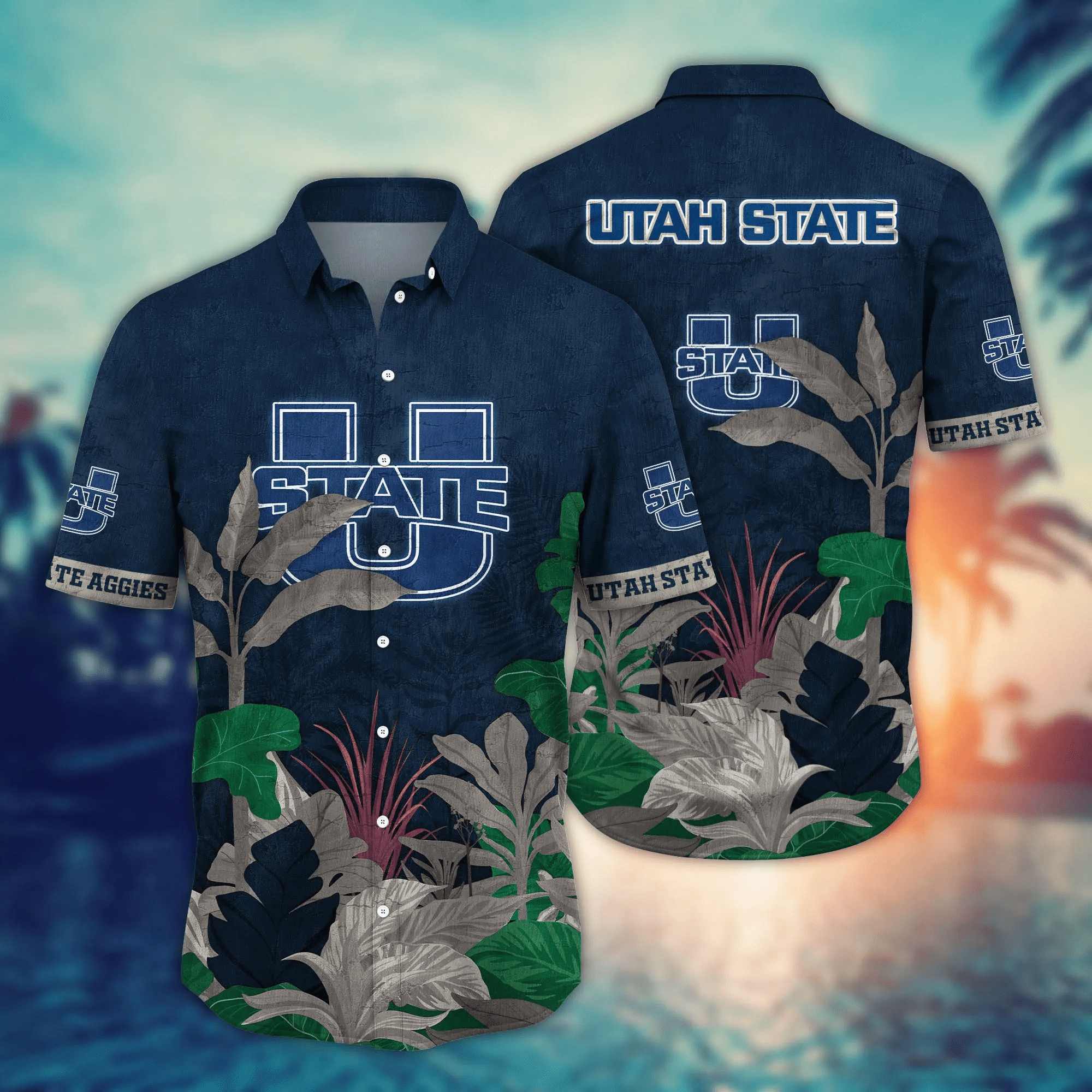 Utah State Aggies NCAA Hawaiian Shirt Summery Aloha Shirt Utah State Aggies NCAA Hawaiian Shirt Summery Aloha Shirt