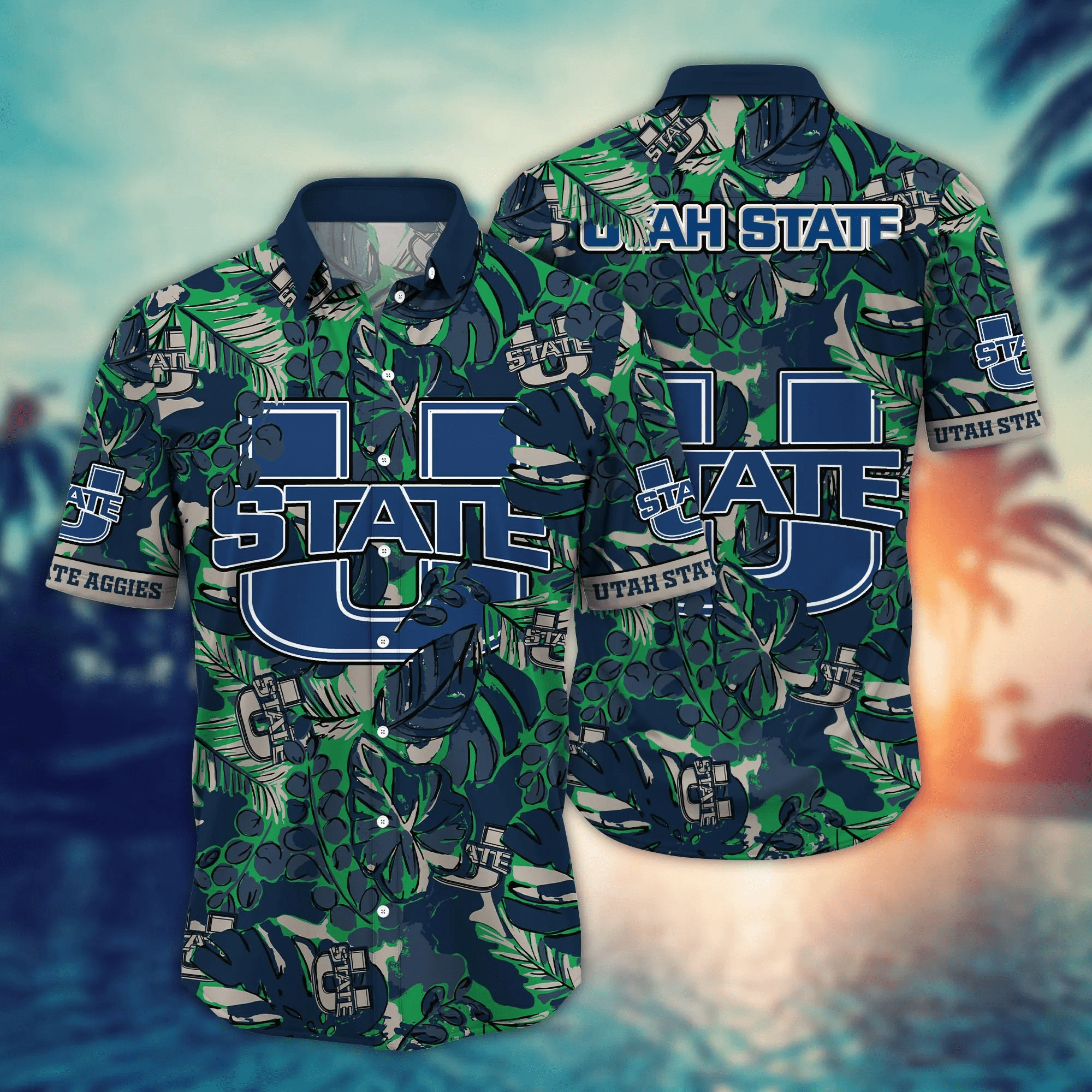 Utah State Aggies NCAA Hawaiian Shirt Warm Days Aloha Shirt Utah State Aggies NCAA Hawaiian Shirt Warm Days Aloha Shirt
