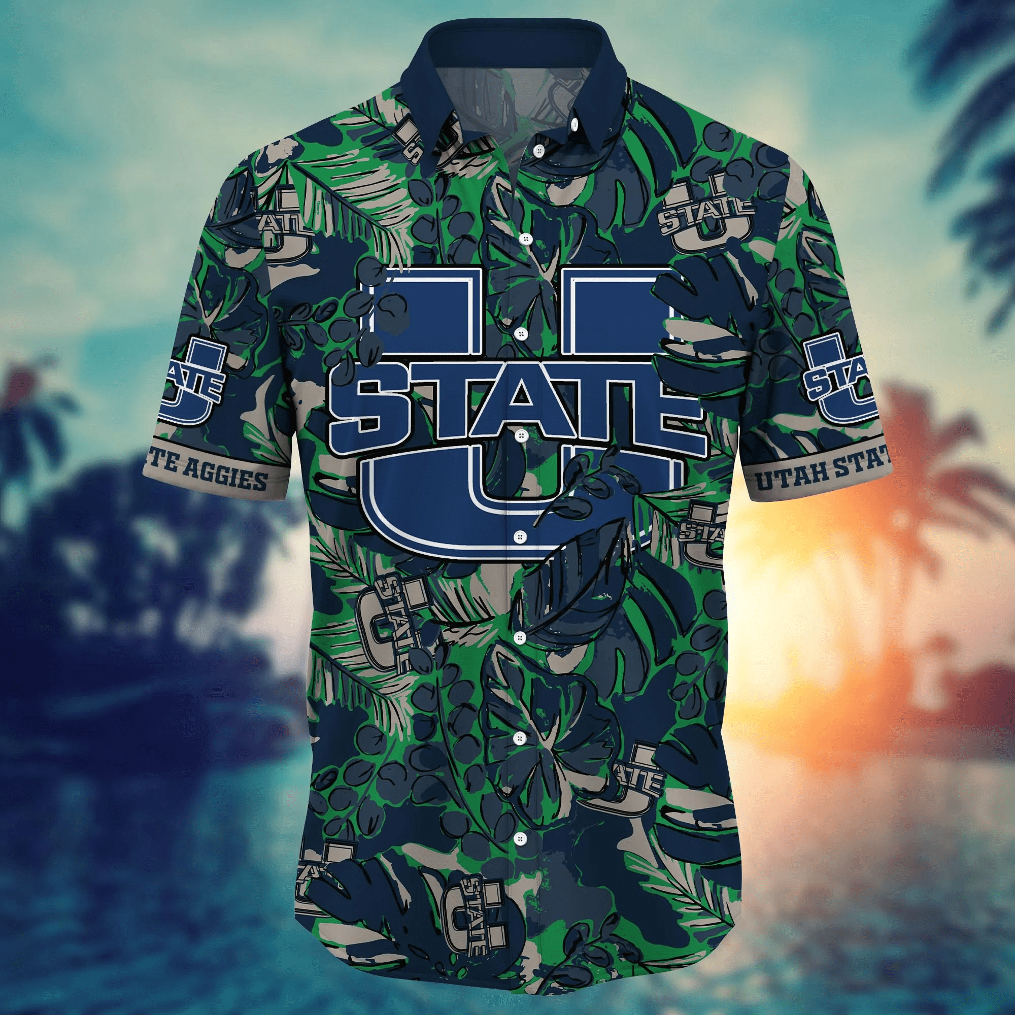 Utah State Aggies NCAA Hawaiian Shirt Warm Days Aloha Shirt