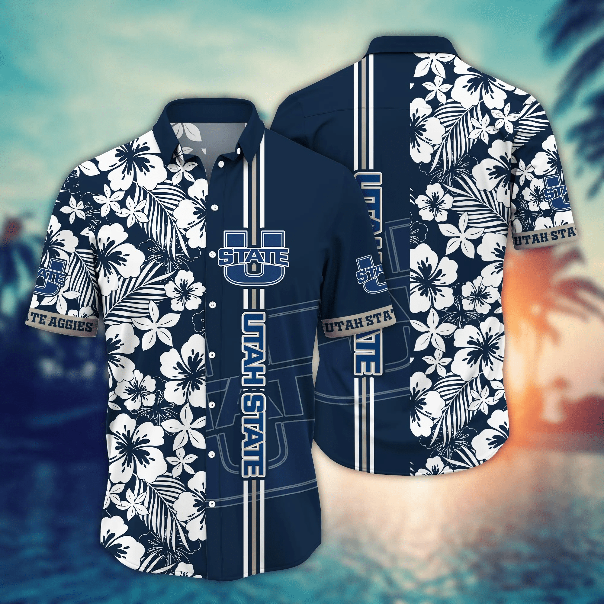 Utah State Aggies NCAA Hawaiian Shirt Warm Seasontime Aloha Shirt