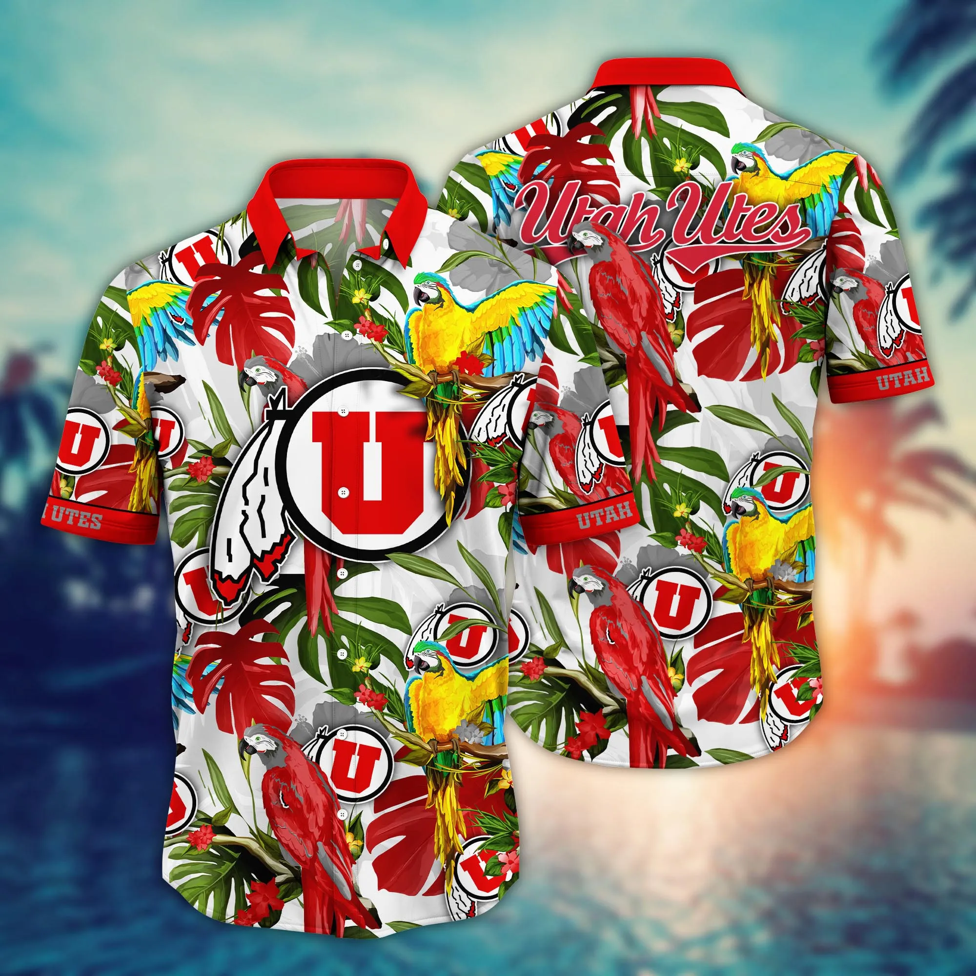 Utah Utes NCAA Hawaiian Shirt Brightnesstime Aloha Shirt Utah Utes NCAA Hawaiian Shirt Brightnesstime Aloha Shirt