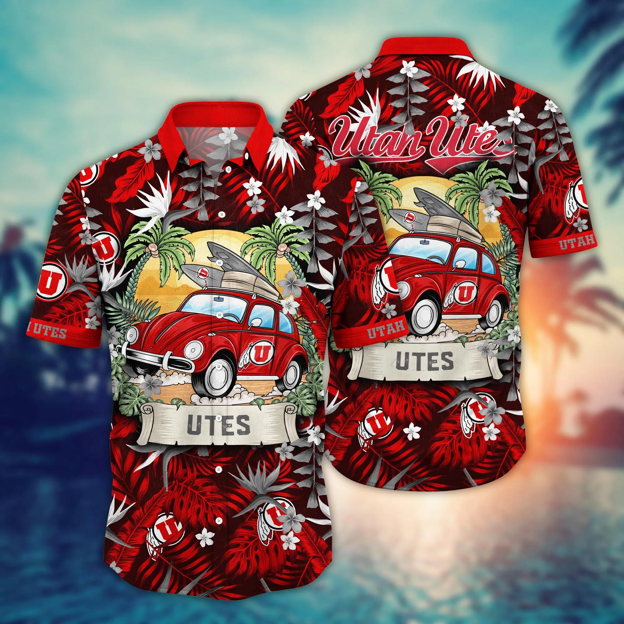 Utah Utes NCAA Hawaiian Shirt High Temperaturestime Aloha Shirt Utah Utes NCAA Hawaiian Shirt High Temperaturestime Aloha Shirt