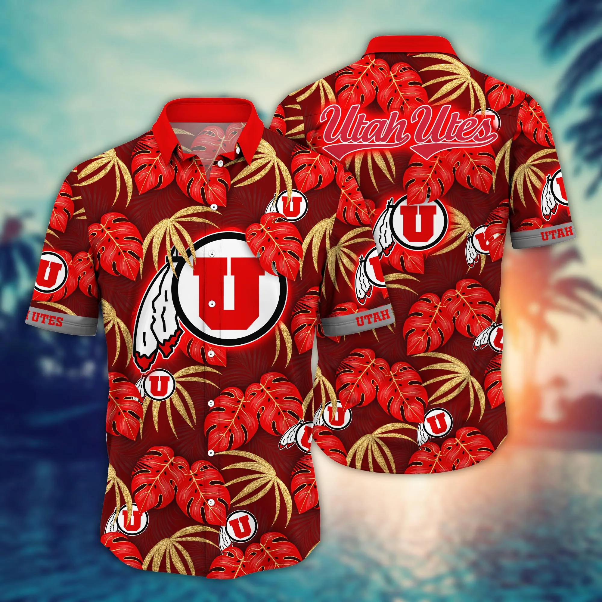 Utah Utes NCAA Hawaiian Shirt Holiday Aloha Shirt Utah Utes NCAA Hawaiian Shirt Holiday Aloha Shirt