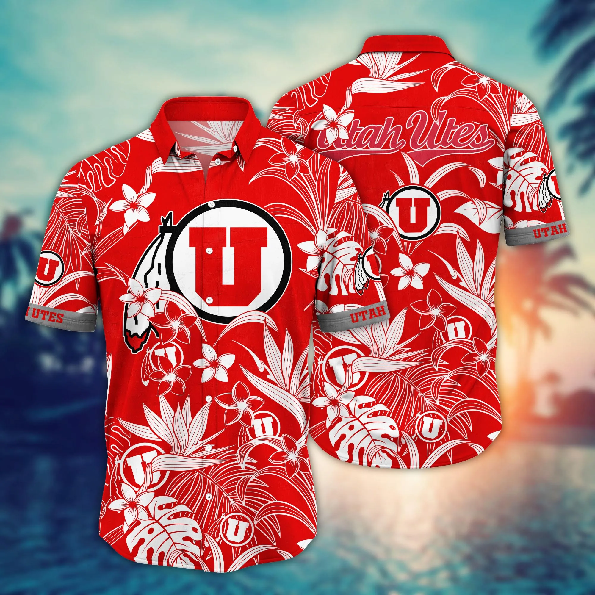 Utah Utes NCAA Hawaiian Shirt Pool Partiestime Aloha Shirt Utah Utes NCAA Hawaiian Shirt Pool Partiestime Aloha Shirt