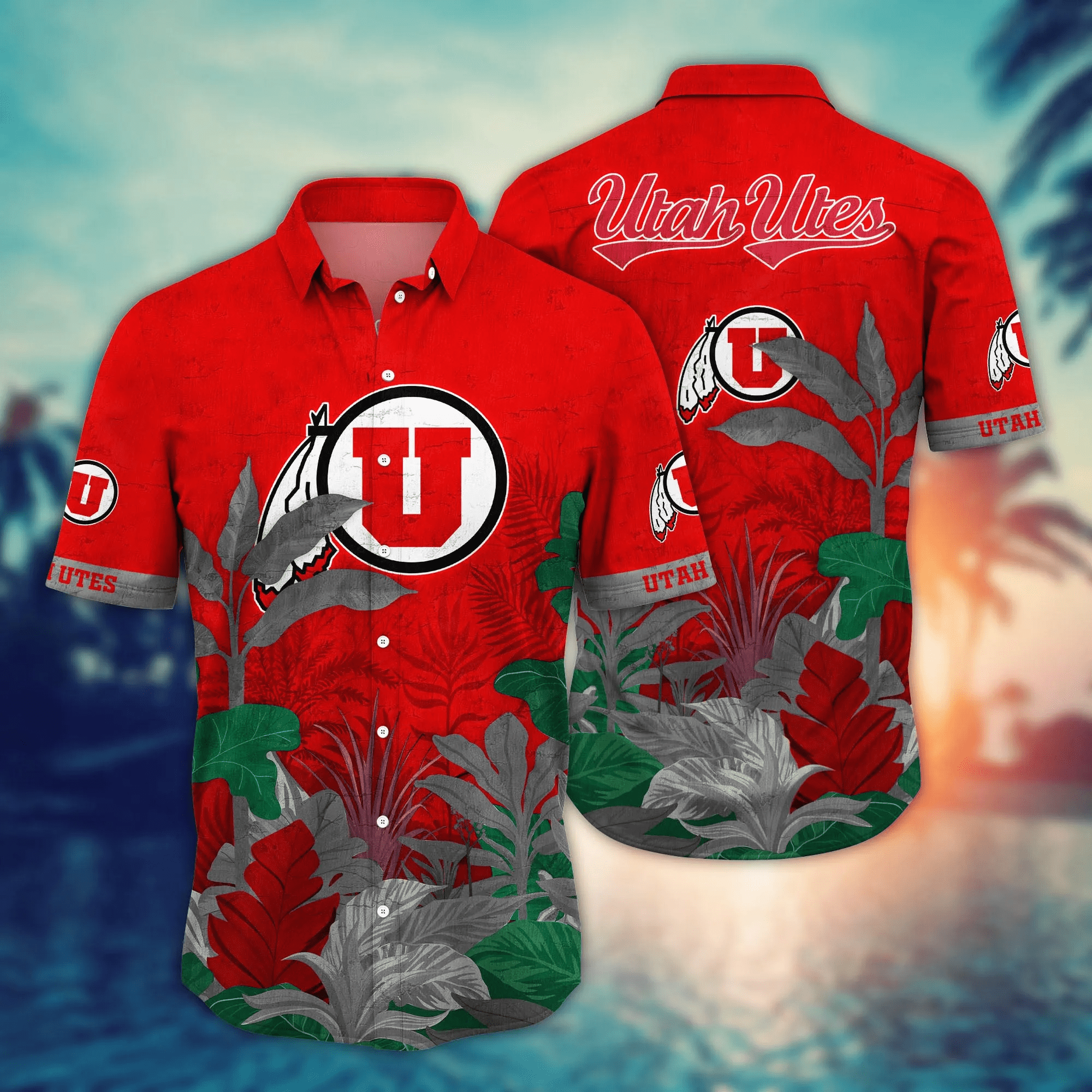 Utah Utes NCAA Hawaiian Shirt Summer Camps Aloha Shirt Utah Utes NCAA Hawaiian Shirt Summer Camps Aloha Shirt