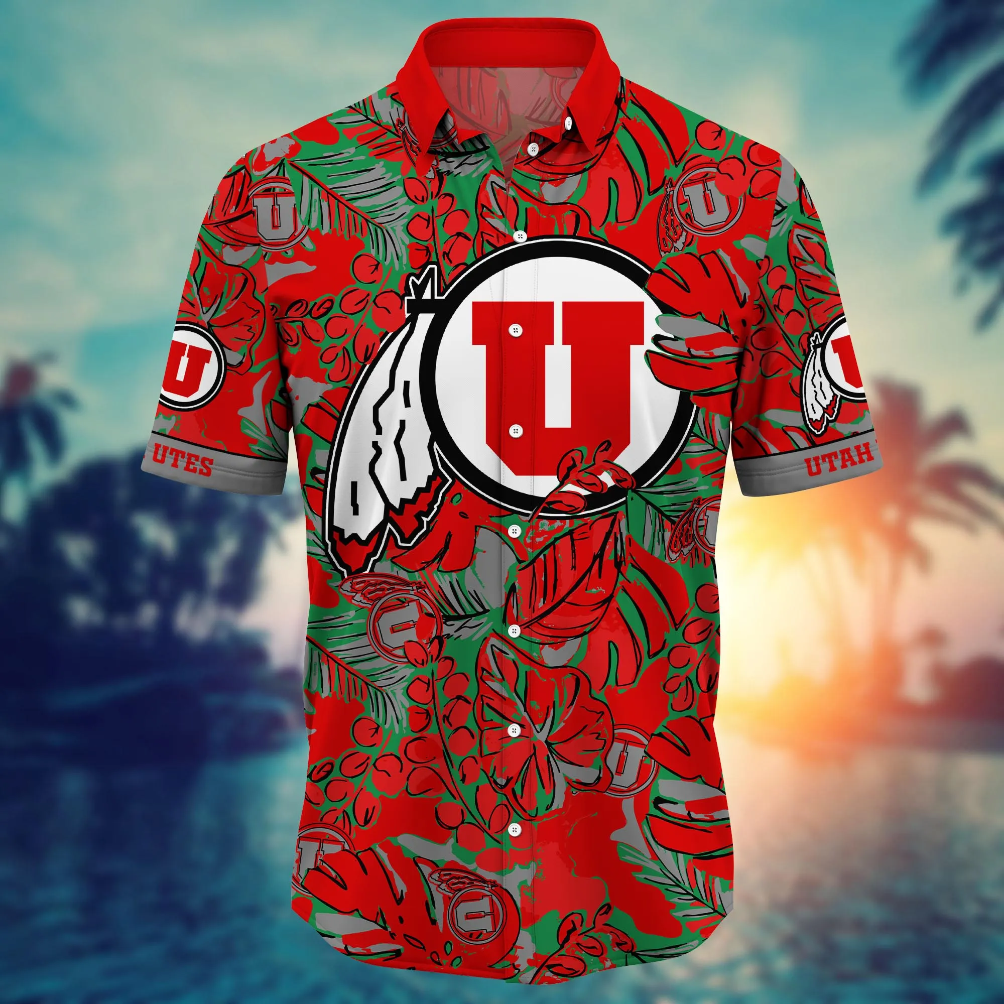 Utah Utes NCAA Hawaiian Shirt Summertime Aloha Shirt