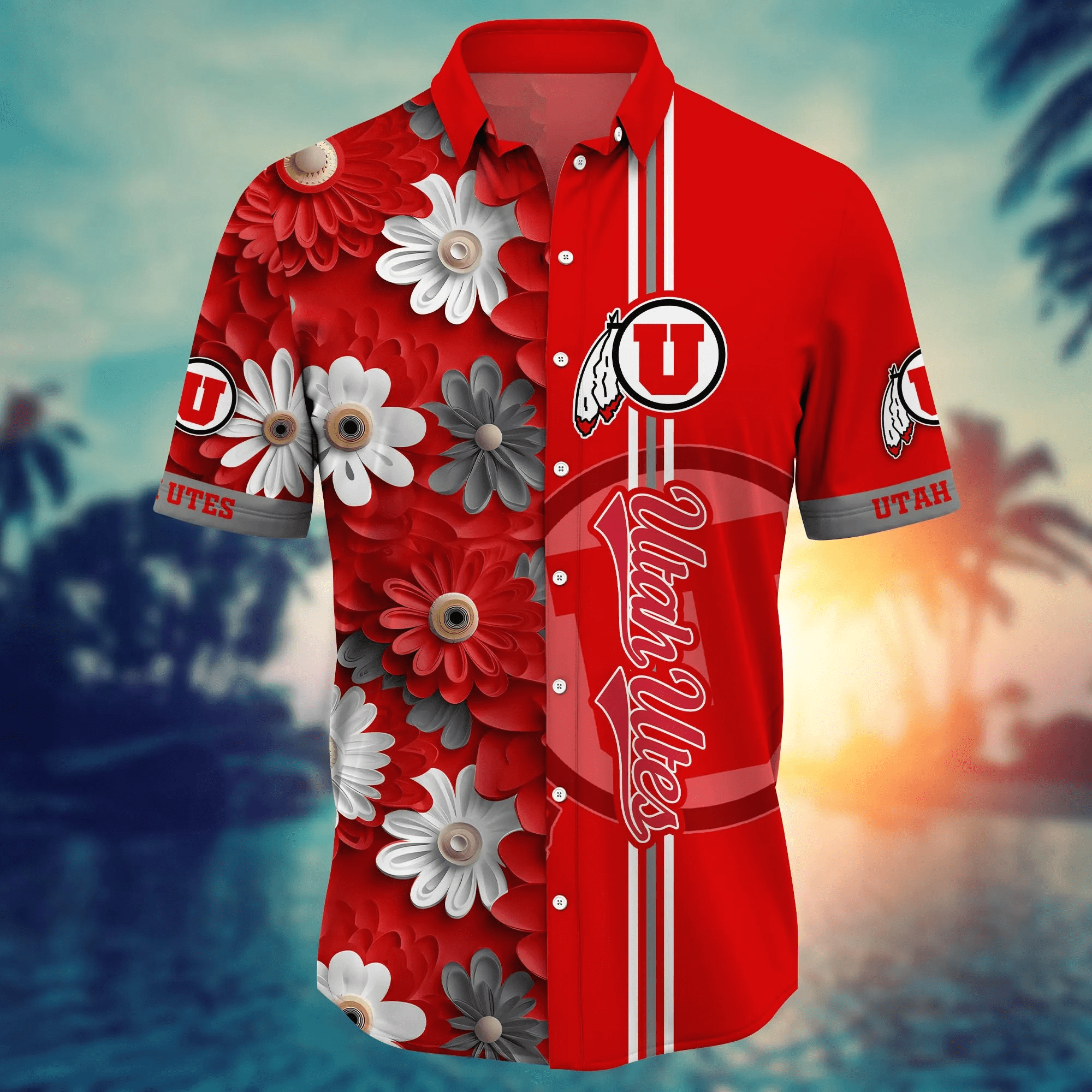 Utah Utes NCAA Hawaiian Shirt Sunlit Aloha Shirt