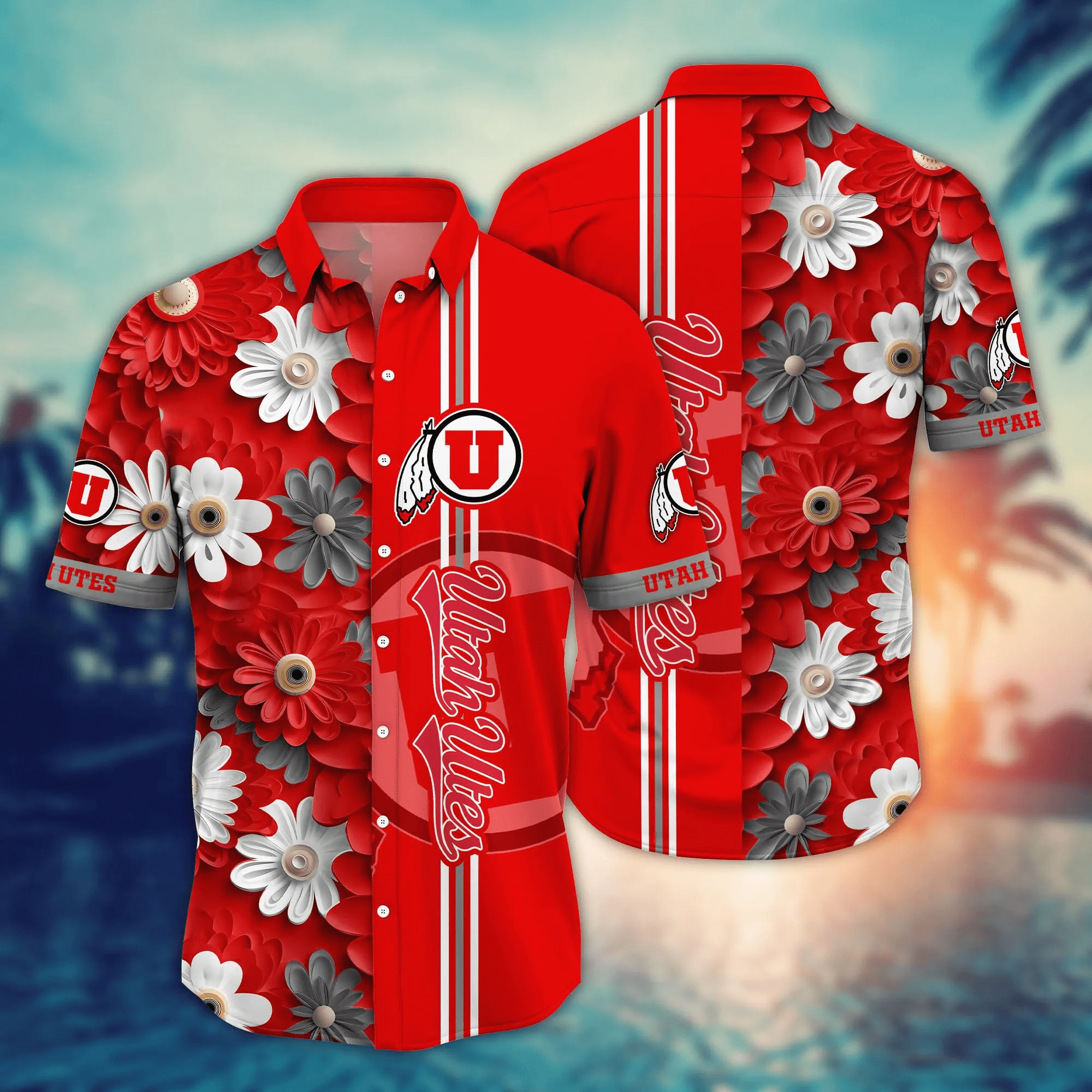 Utah Utes NCAA Hawaiian Shirt Sunlit Aloha Shirt