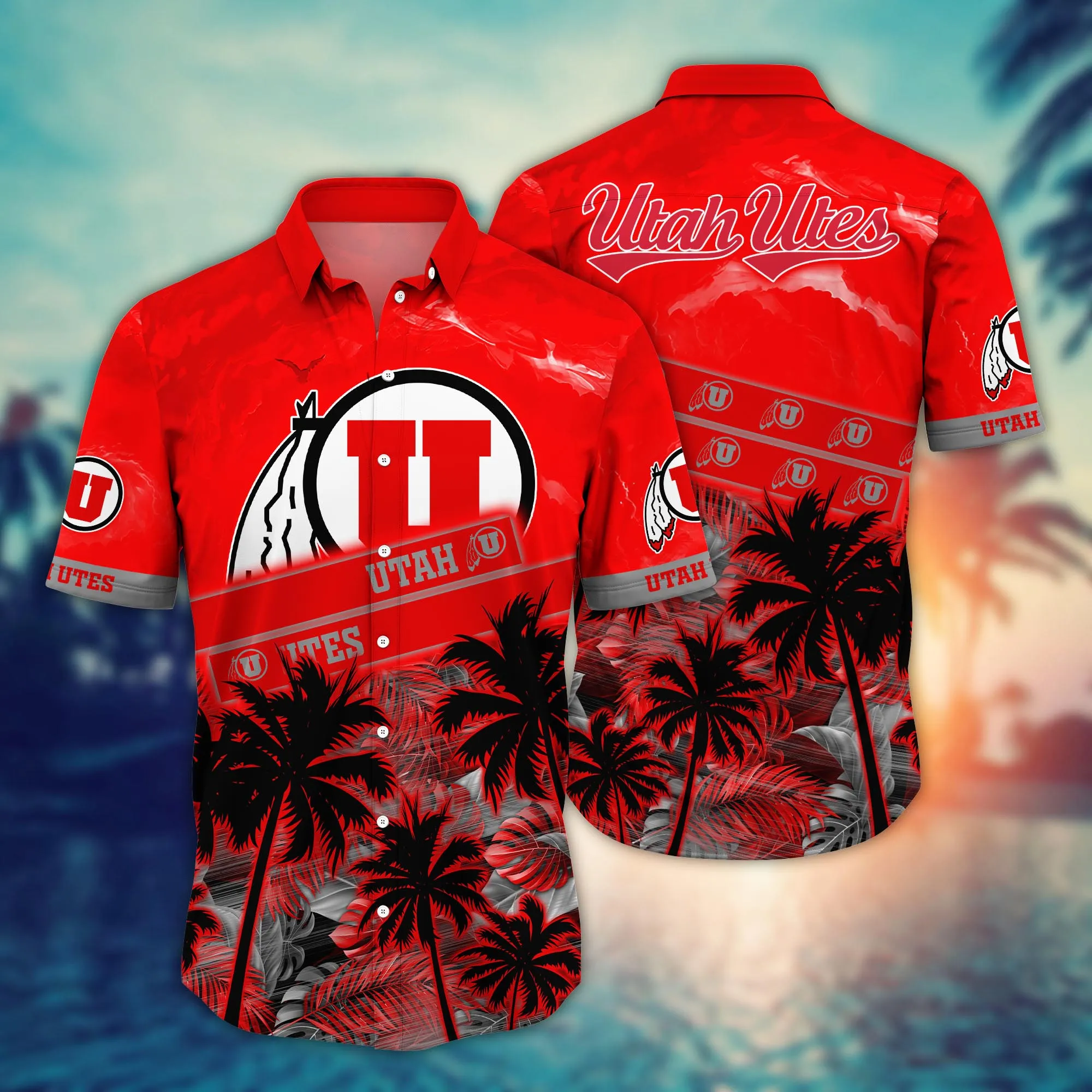 Utah Utes NCAA Hawaiian Shirt Sunshine Days Aloha Shirt