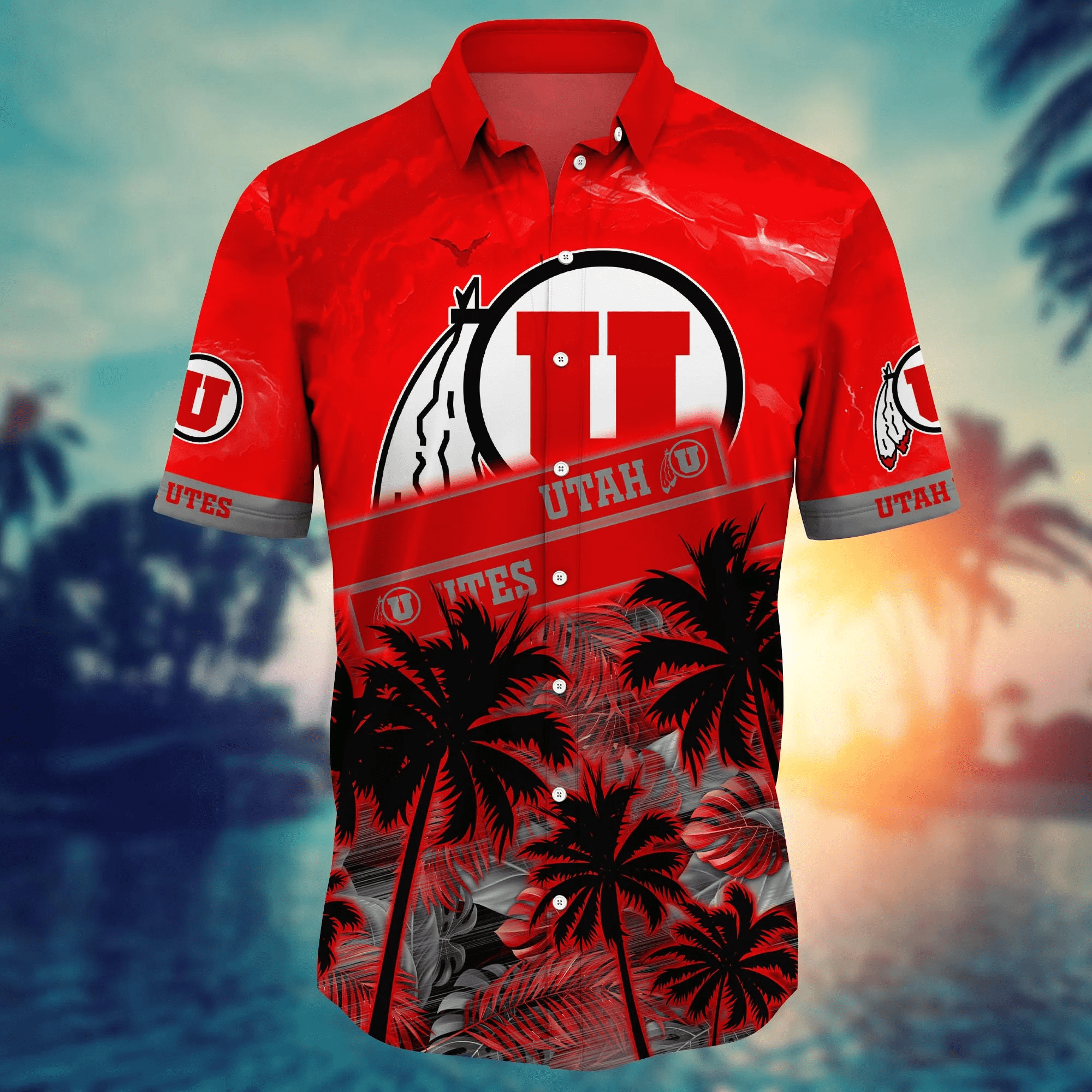 Utah Utes NCAA Hawaiian Shirt Sunshine Days Aloha Shirt
