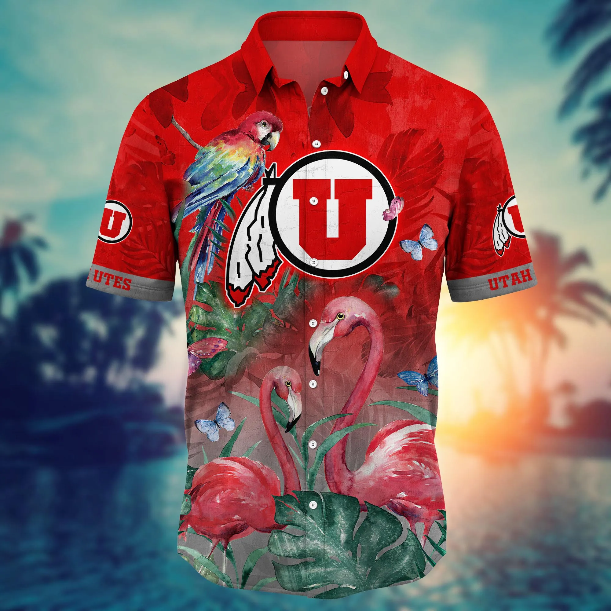 Utah Utes NCAA Hawaiian Shirt Travel Aloha Shirt