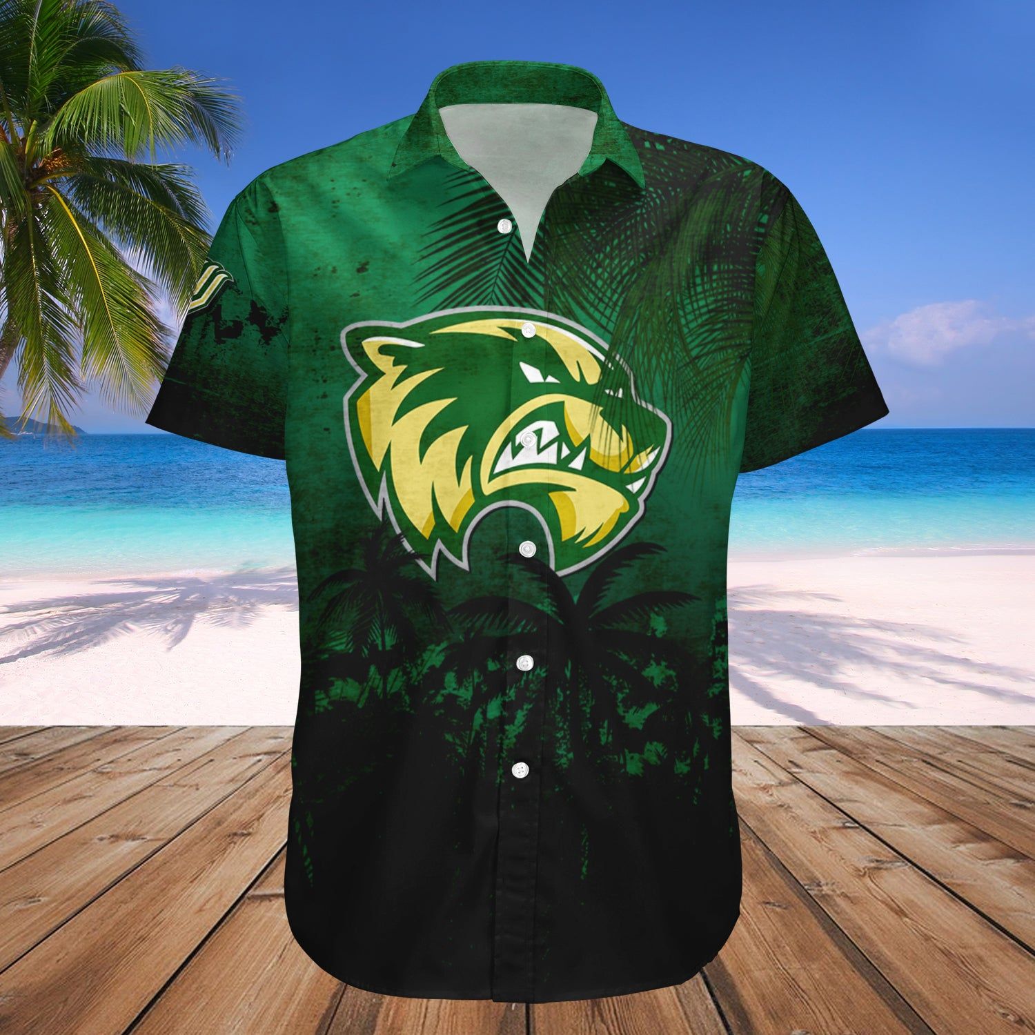 Utah Valley Wolverines Hawaii Shirt Coconut Tree Tropical Grunge – NCAA