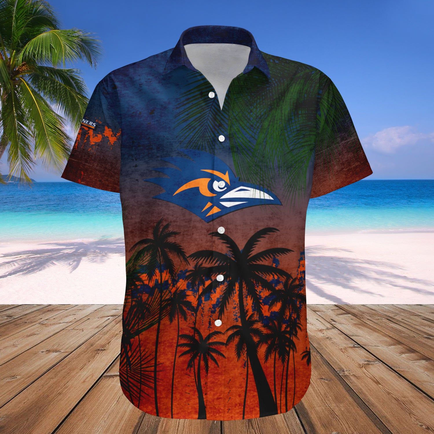 Utsa Roadrunners Hawaii Shirt Coconut Tree Tropical Grunge – NCAA