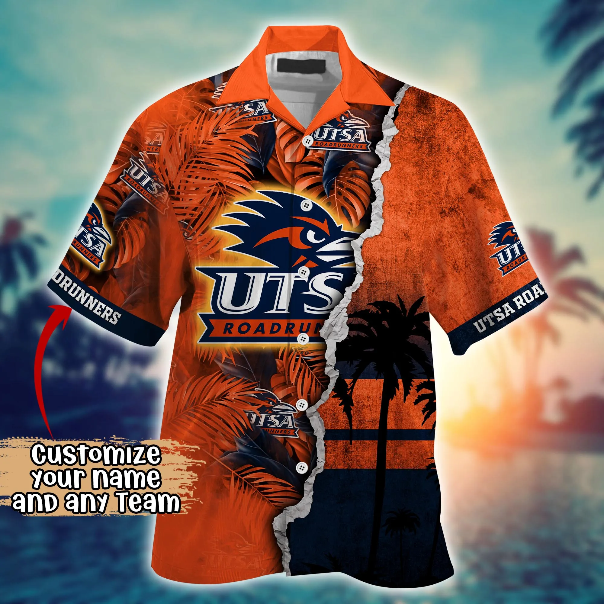 Utsa Roadrunners NCAA Hawaiian Shirt Custom Sea Breeze Aloha Shirt