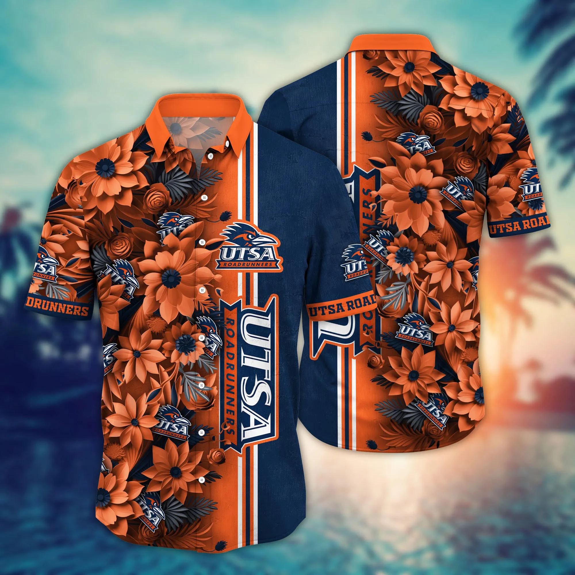 Utsa Roadrunners NCAA Hawaiian Shirt Custom Warm Breezes Aloha Shirt Utsa Roadrunners NCAA Hawaiian Shirt Custom Warm Breezes Aloha Shirt