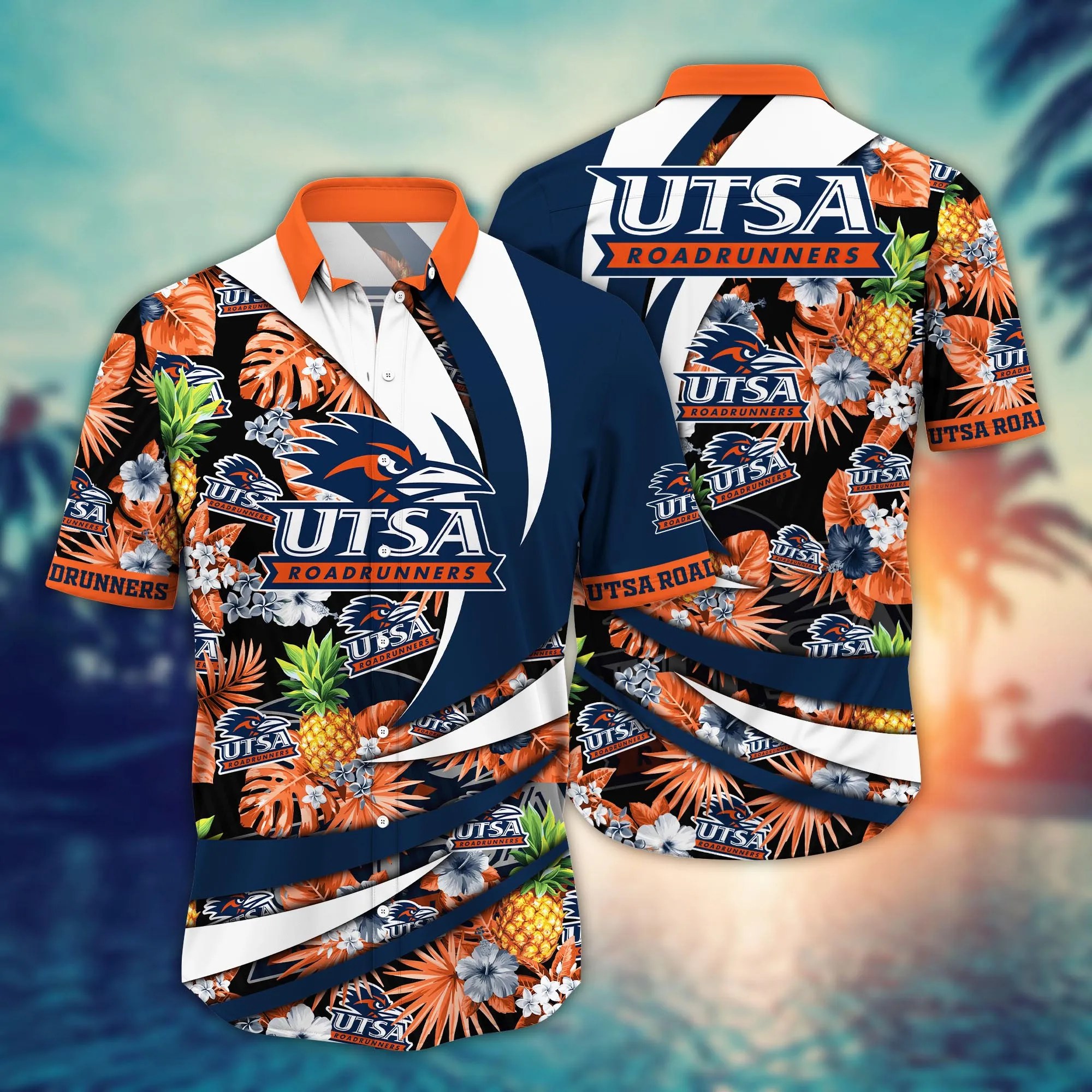 Utsa Roadrunners NCAA Hawaiian Shirt Sprinklers Aloha Shirt Utsa Roadrunners NCAA Hawaiian Shirt Sprinklers Aloha Shirt
