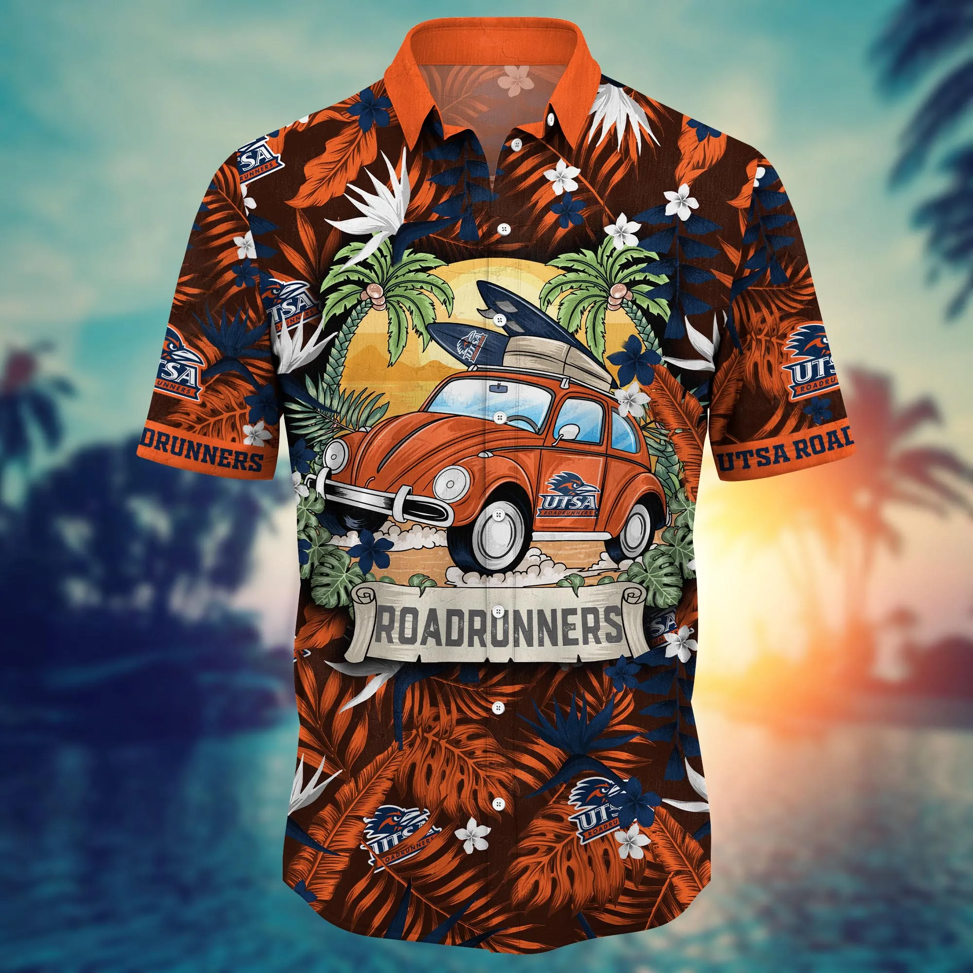 Utsa Roadrunners NCAA Hawaiian Shirt Traveltime Aloha Shirt