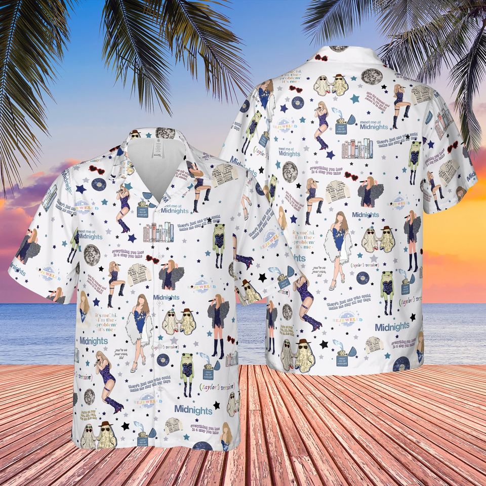 Vacation-Ready Taylor Swift Hawaiian Shirt – Tropical Summer Swiftie Gear