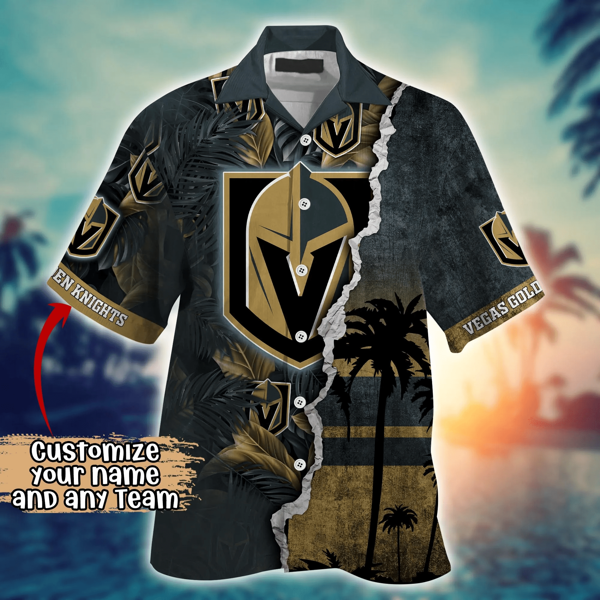 Vegas Golden Knights NHL Hawaiian Shirt Custom Road Trips Aloha Shirt