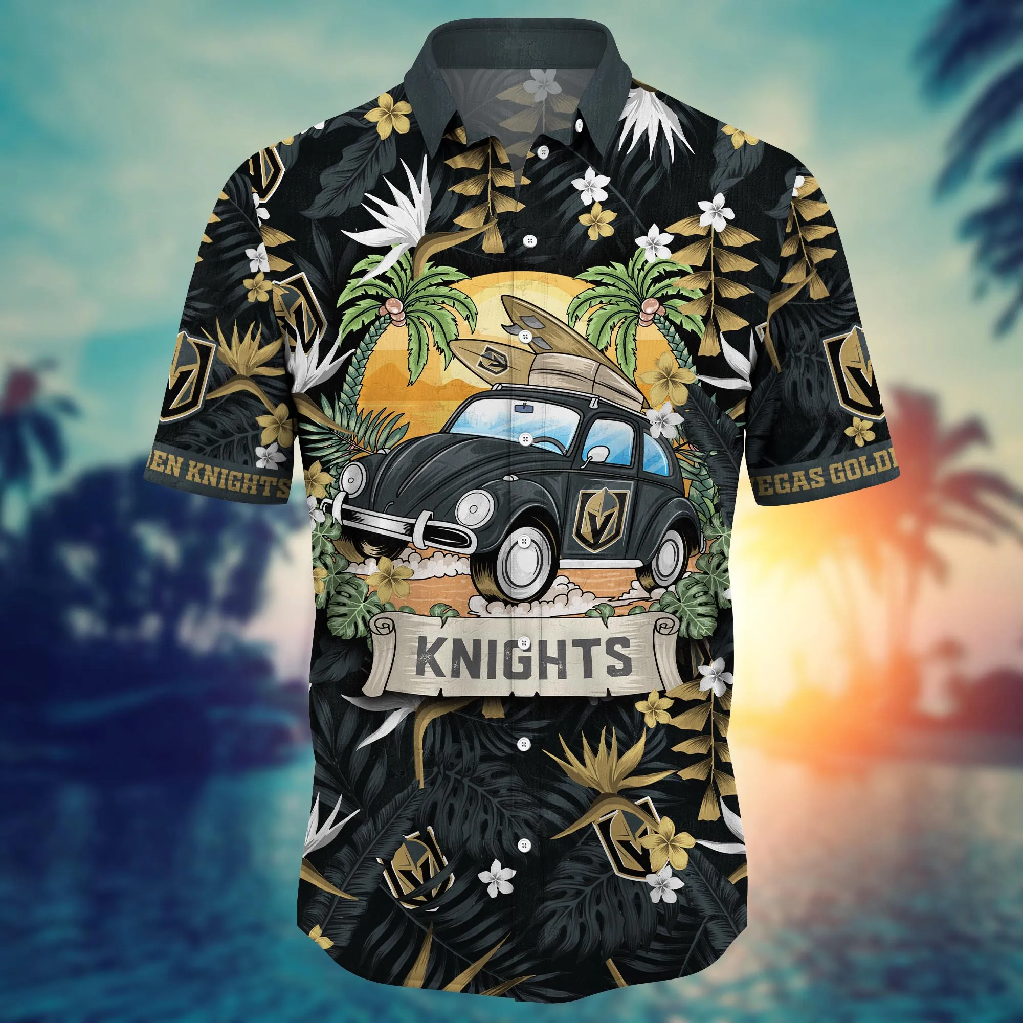 Vegas Golden Knights NHL Hawaiian Shirt Sea Breezetime Aloha Shirt