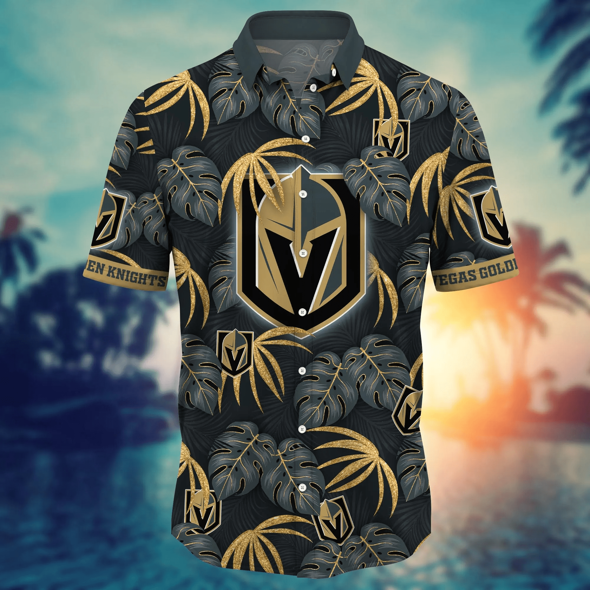 Vegas Golden Knights NHL Hawaiian Shirt Straw Hats Aloha Shirt