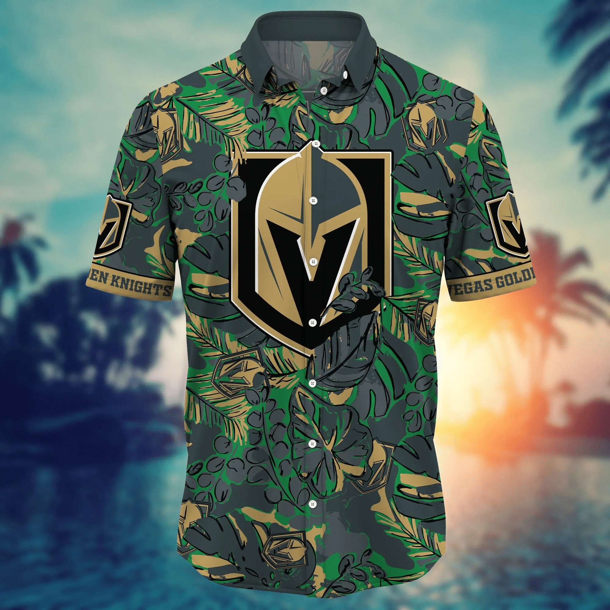 Vegas Golden Knights NHL Hawaiian Shirt Sunlight Aloha Shirt