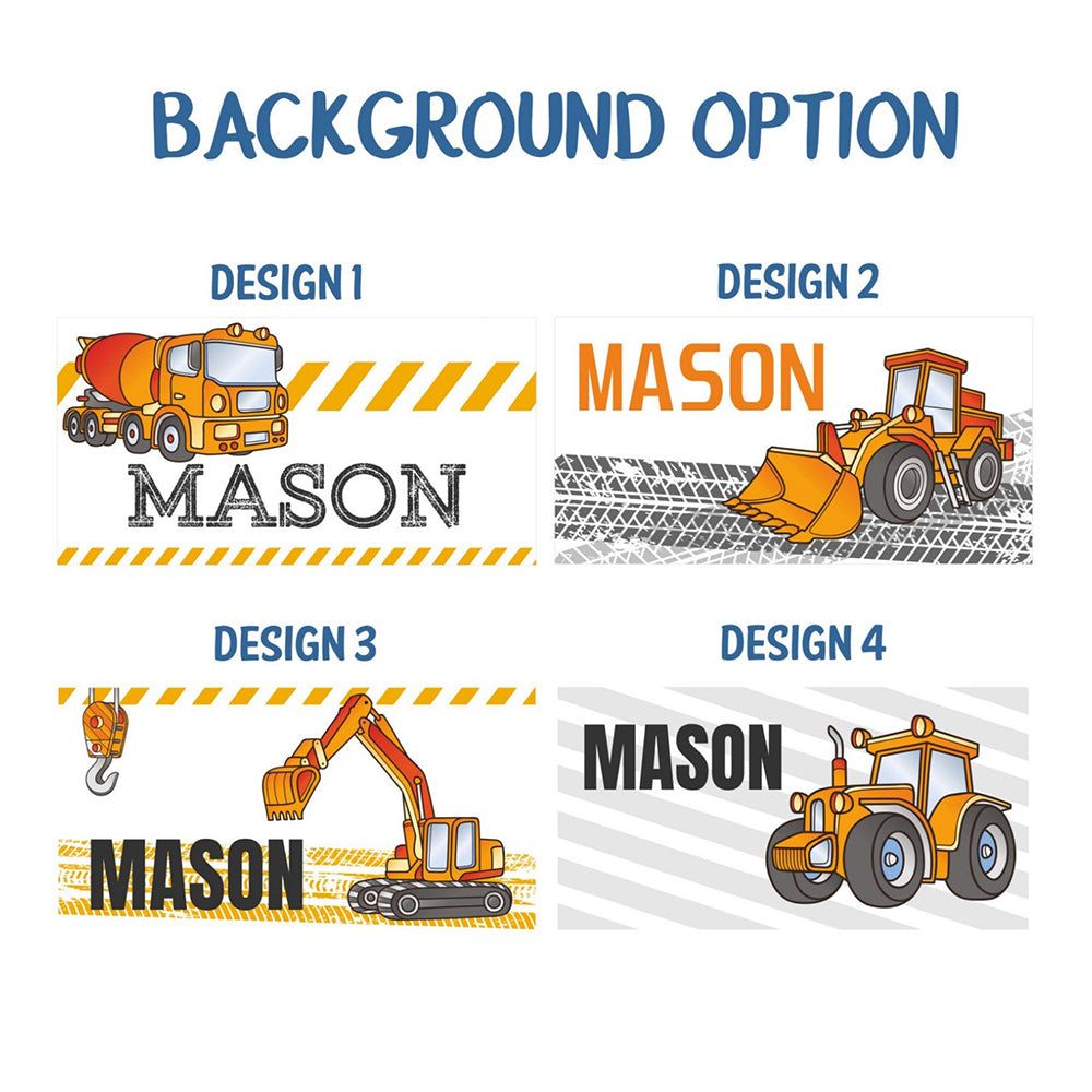 Vehicle Construction Personalized Kids Lovely Summer Beach Towels