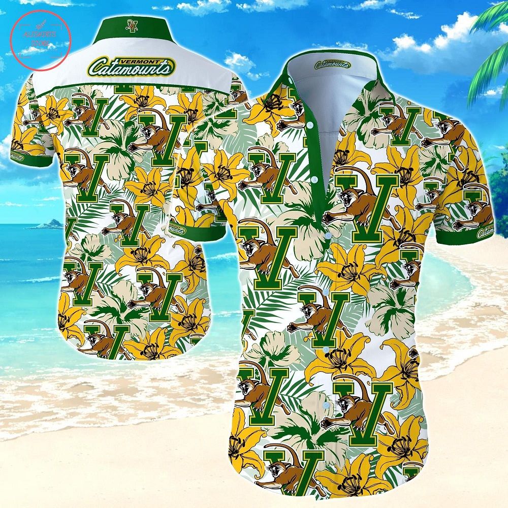Vermont Catamounts Hawaiian Shirt Tropical Style